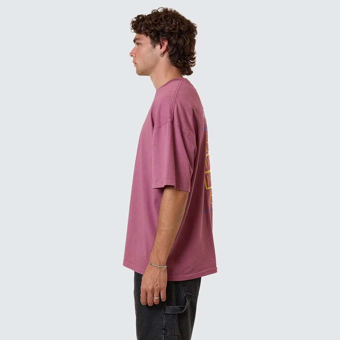 THRILLS Reality Dreams Box Fit Oversize Tee - Delta Berry - Image 3