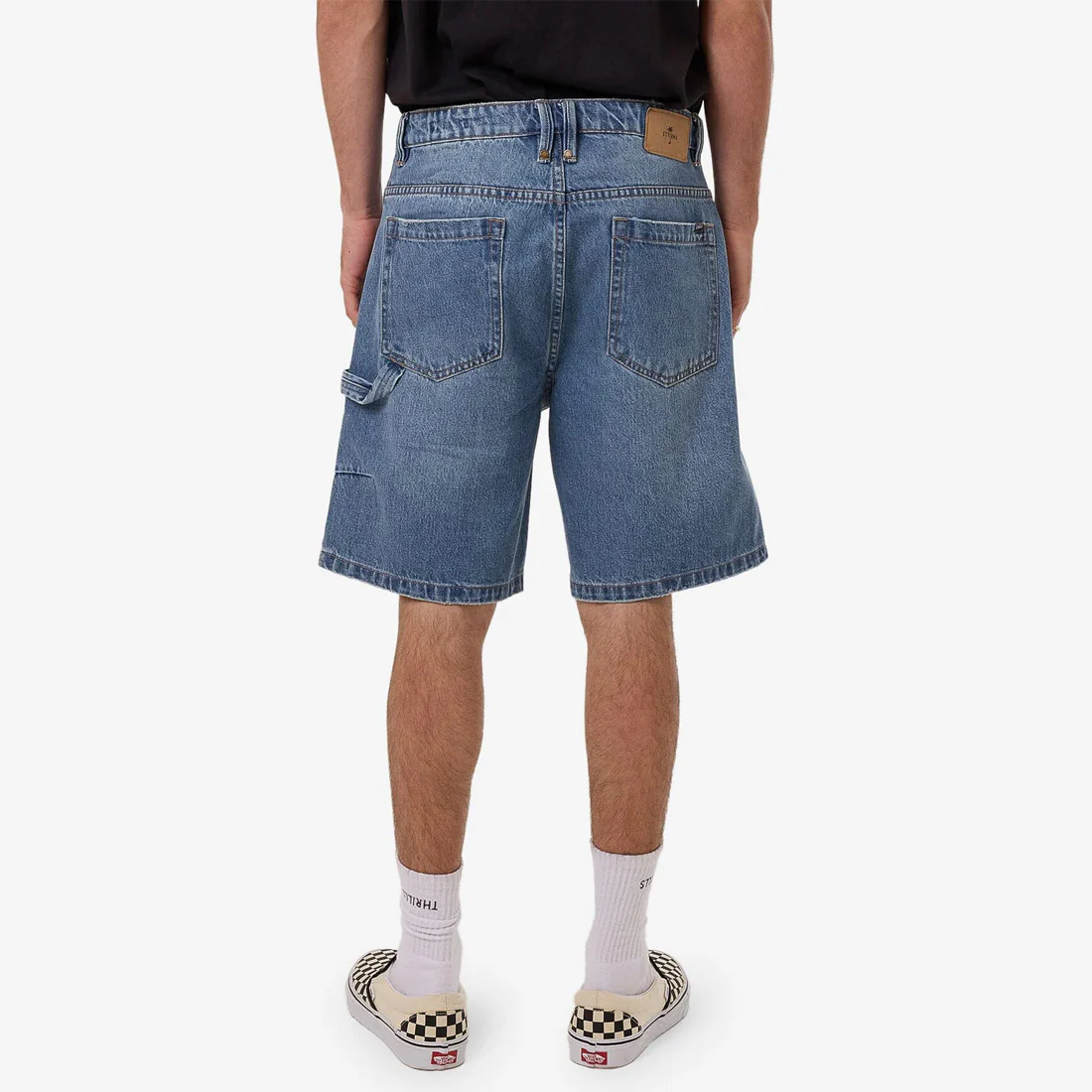 THRILLS Slacker Denim Short - Dark Dust Blue - Image 2