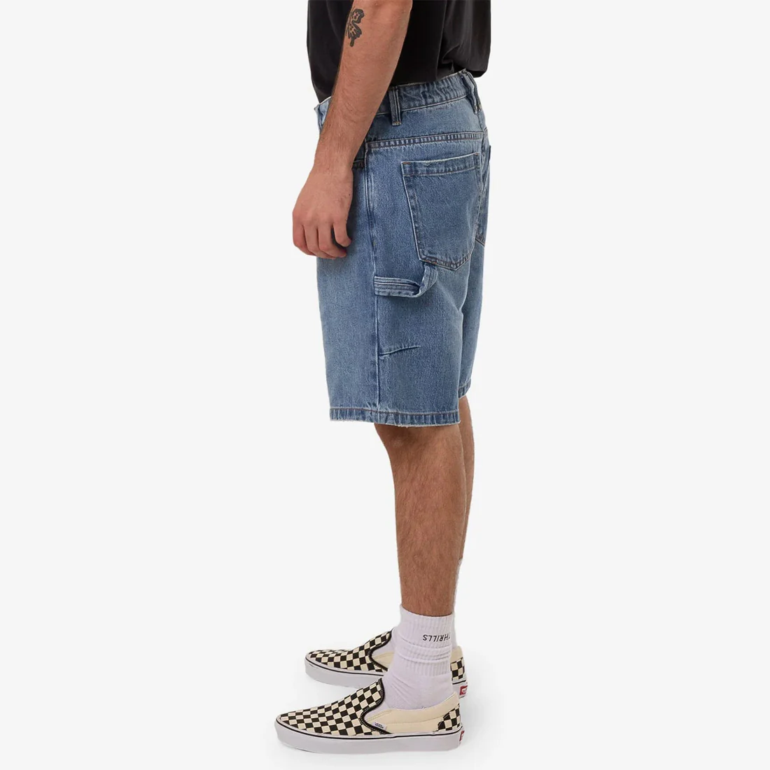 THRILLS Slacker Denim Short - Dark Dust Blue - Image 4