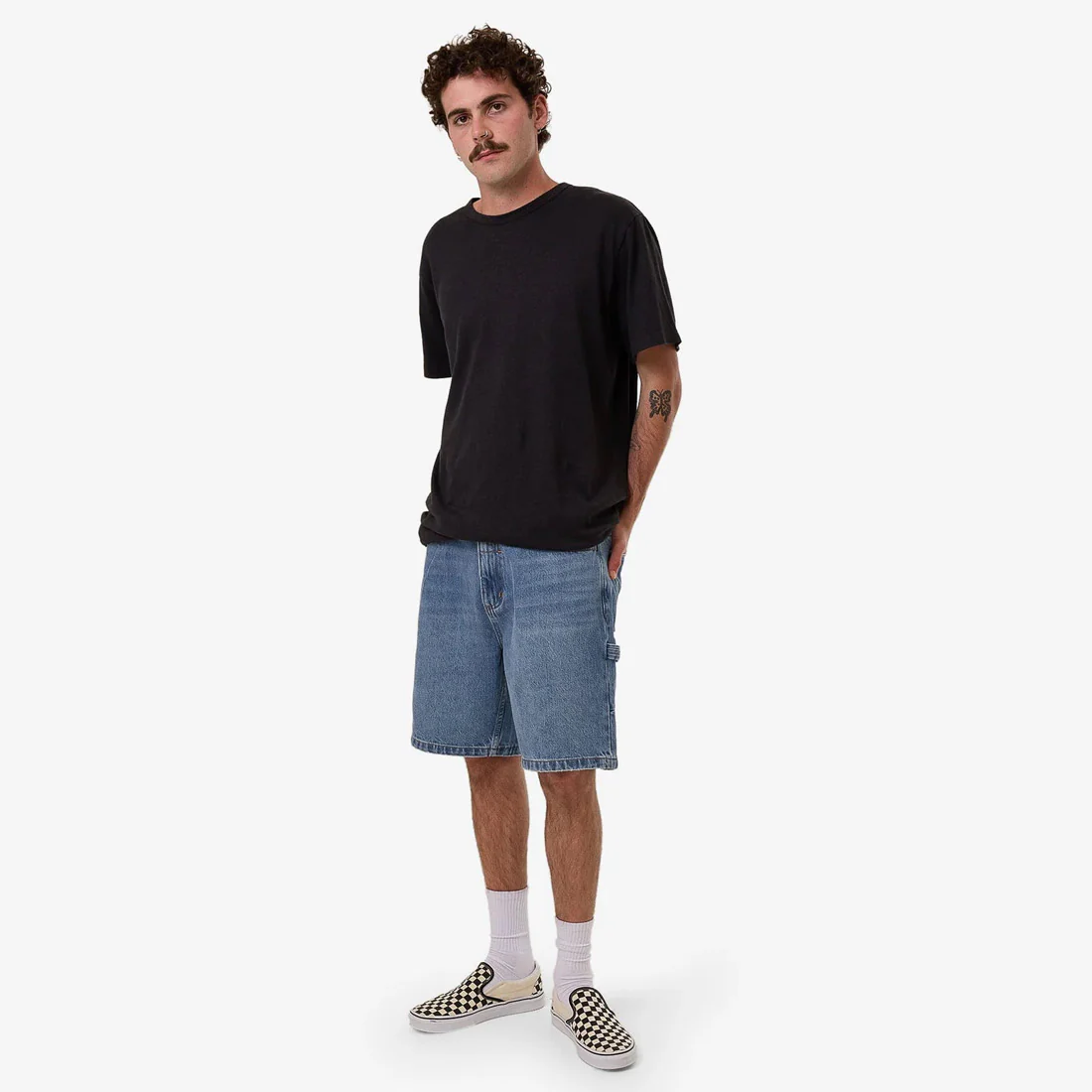 THRILLS Slacker Denim Short - Dark Dust Blue - Image 5