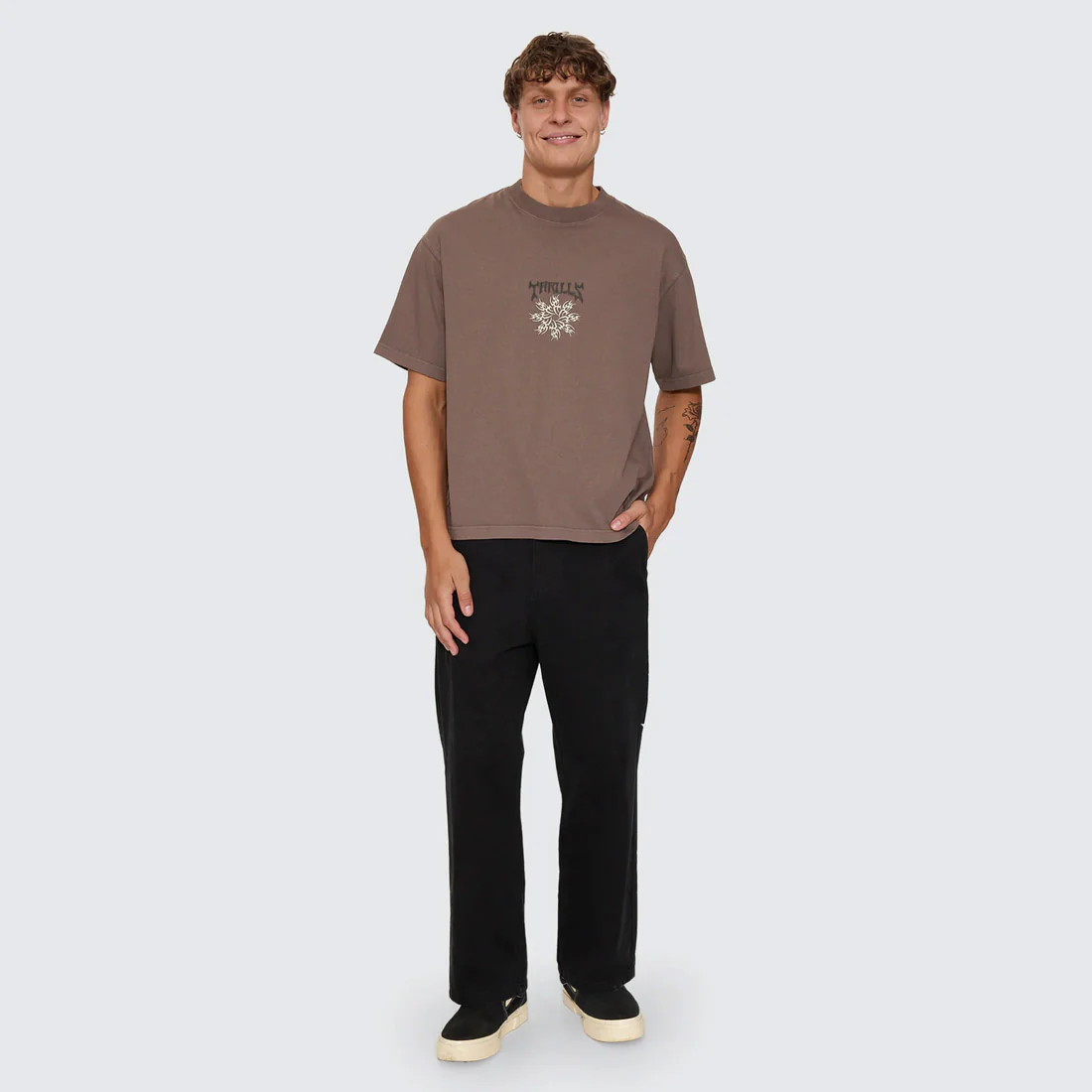THRILLS Stagger Big Slacker Cropped Pant - Black - Image 2