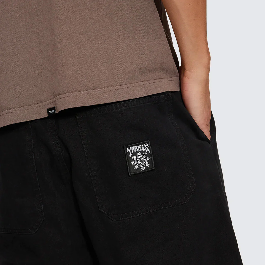 THRILLS Stagger Big Slacker Cropped Pant - Black - Image 3