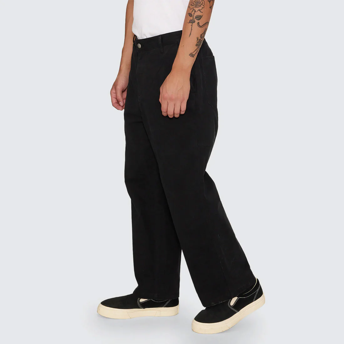 THRILLS Stagger Big Slacker Cropped Pant - Black - Image 4
