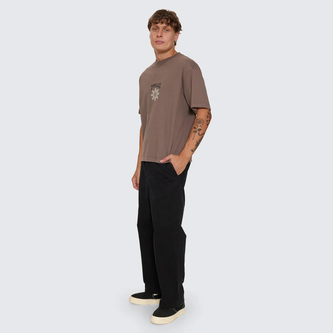 THRILLS Stagger Big Slacker Cropped Pant - Black - Image 5