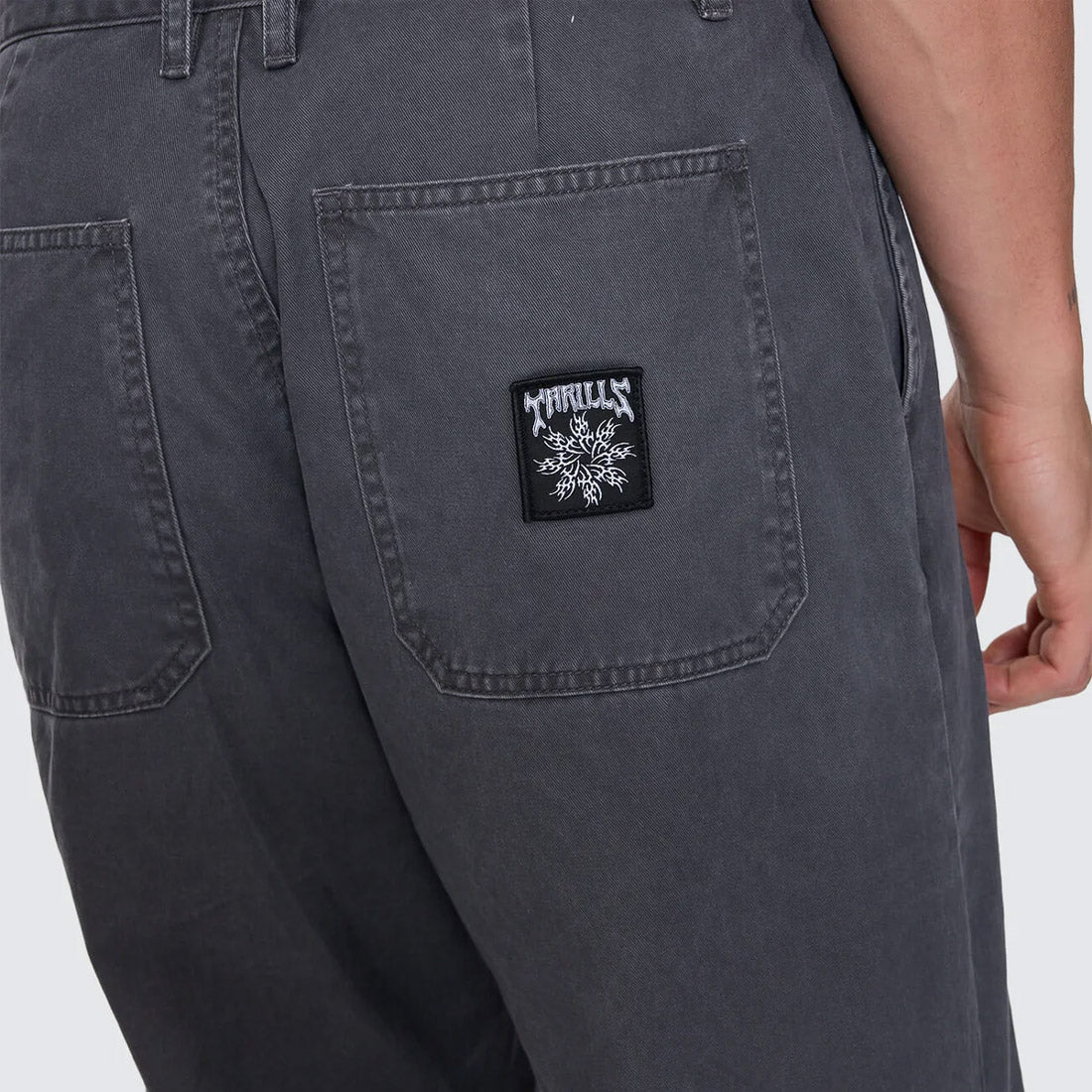 THRILLS Stagger Big Slacker Cropped Pant - Dark Charcoal - Image 2