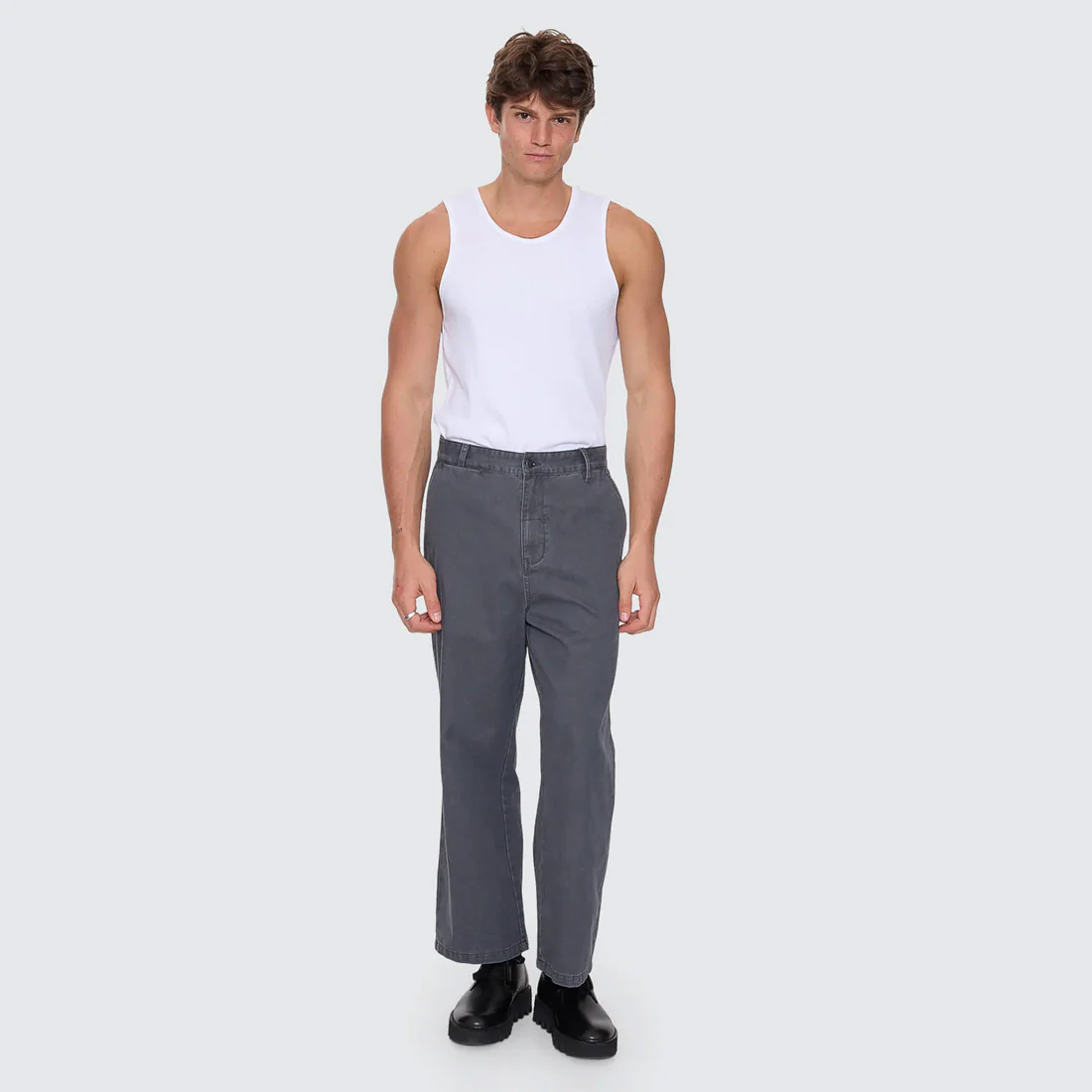 THRILLS Stagger Big Slacker Cropped Pant - Dark Charcoal - Image 3