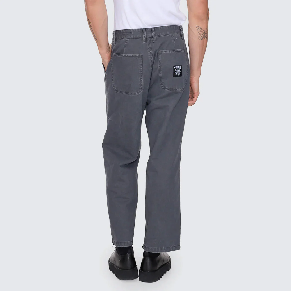 THRILLS Stagger Big Slacker Cropped Pant - Dark Charcoal - Image 5
