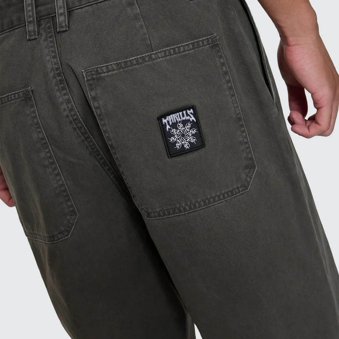 THRILLS Stagger Big Slacker Cropped Pant - Oil Green - Image 2