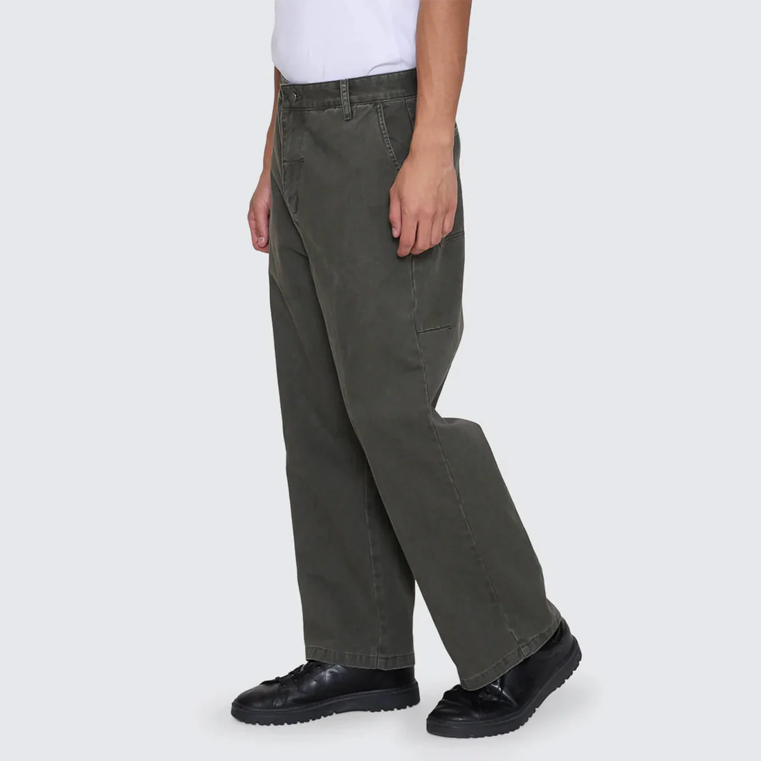 THRILLS Stagger Big Slacker Cropped Pant - Oil Green - Image 4