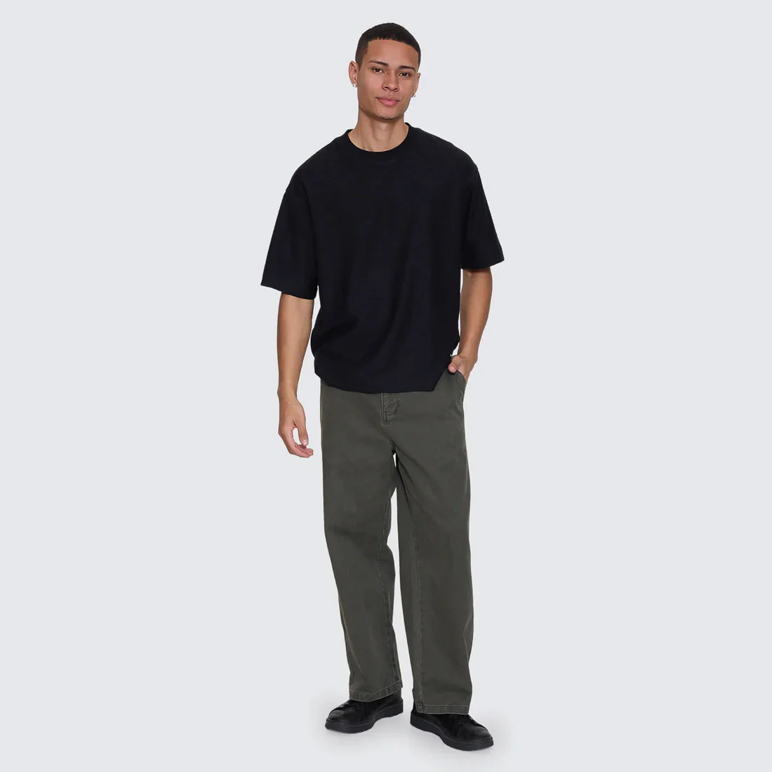 THRILLS Stagger Big Slacker Cropped Pant - Oil Green - Image 6
