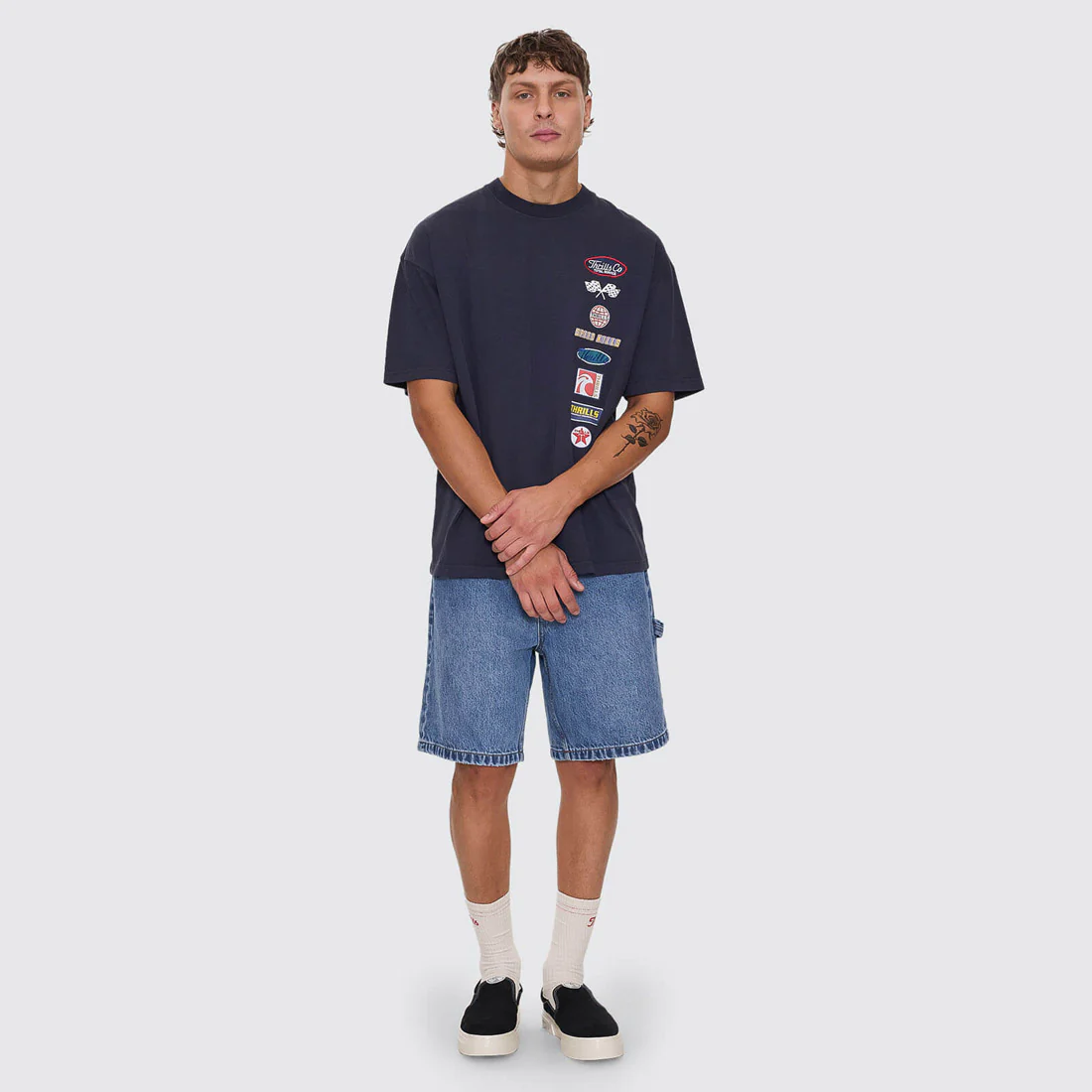 THRILLS Total Service Stacked Box Fit Oversize Tee - Total Eclipse - Image 3