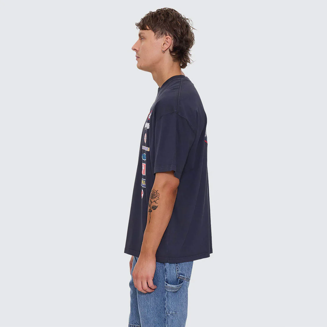 THRILLS Total Service Stacked Box Fit Oversize Tee - Total Eclipse - Image 4