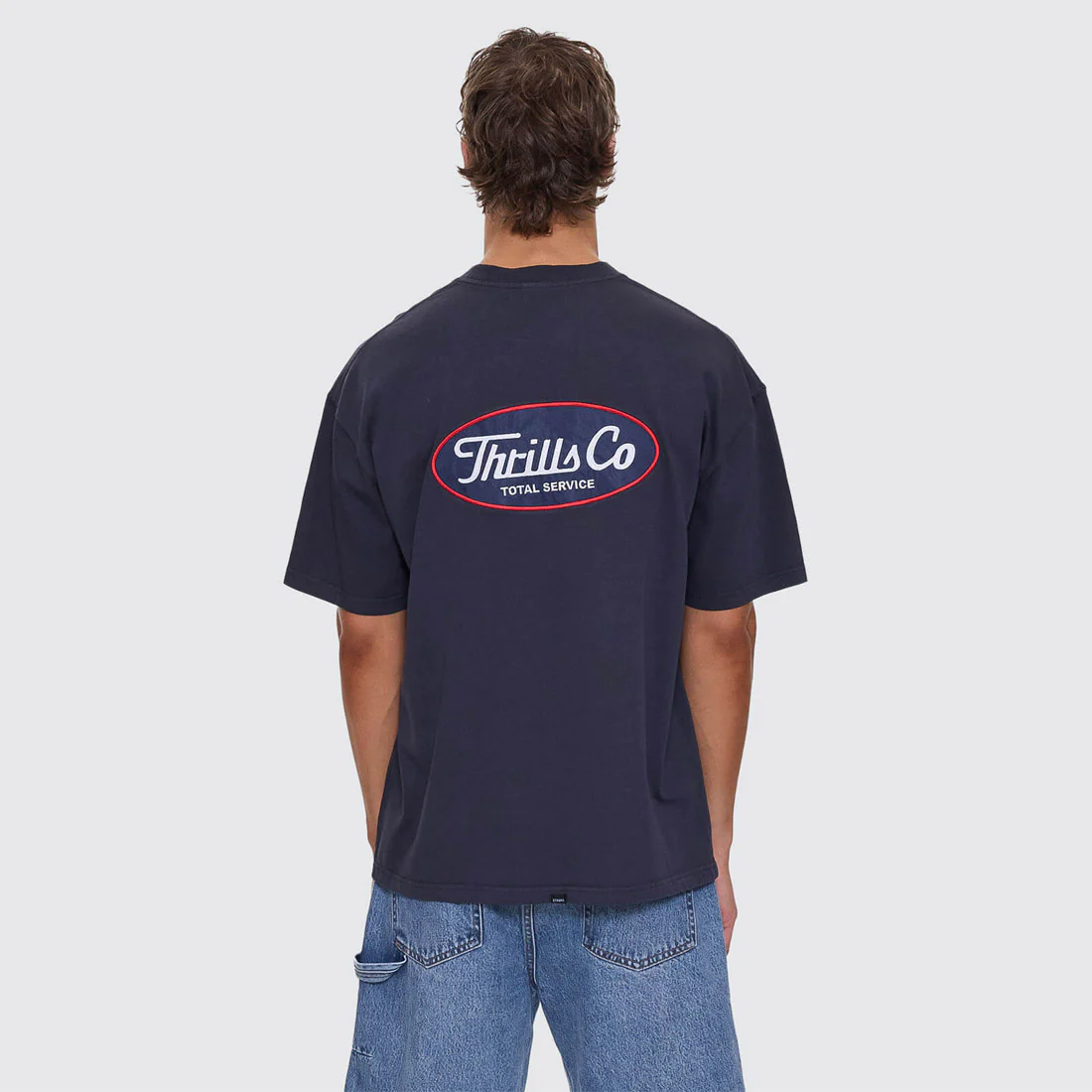 THRILLS Total Service Stacked Box Fit Oversize Tee - Total Eclipse - Image 5
