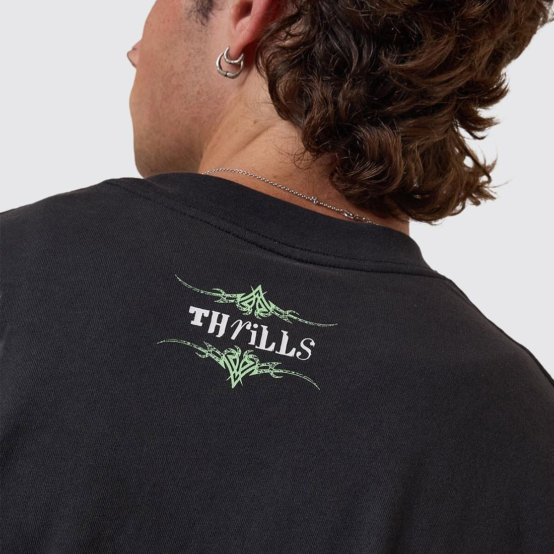 THRILLS Transmission Box Fit Oversize Short Tee - Washed Black - Image 5