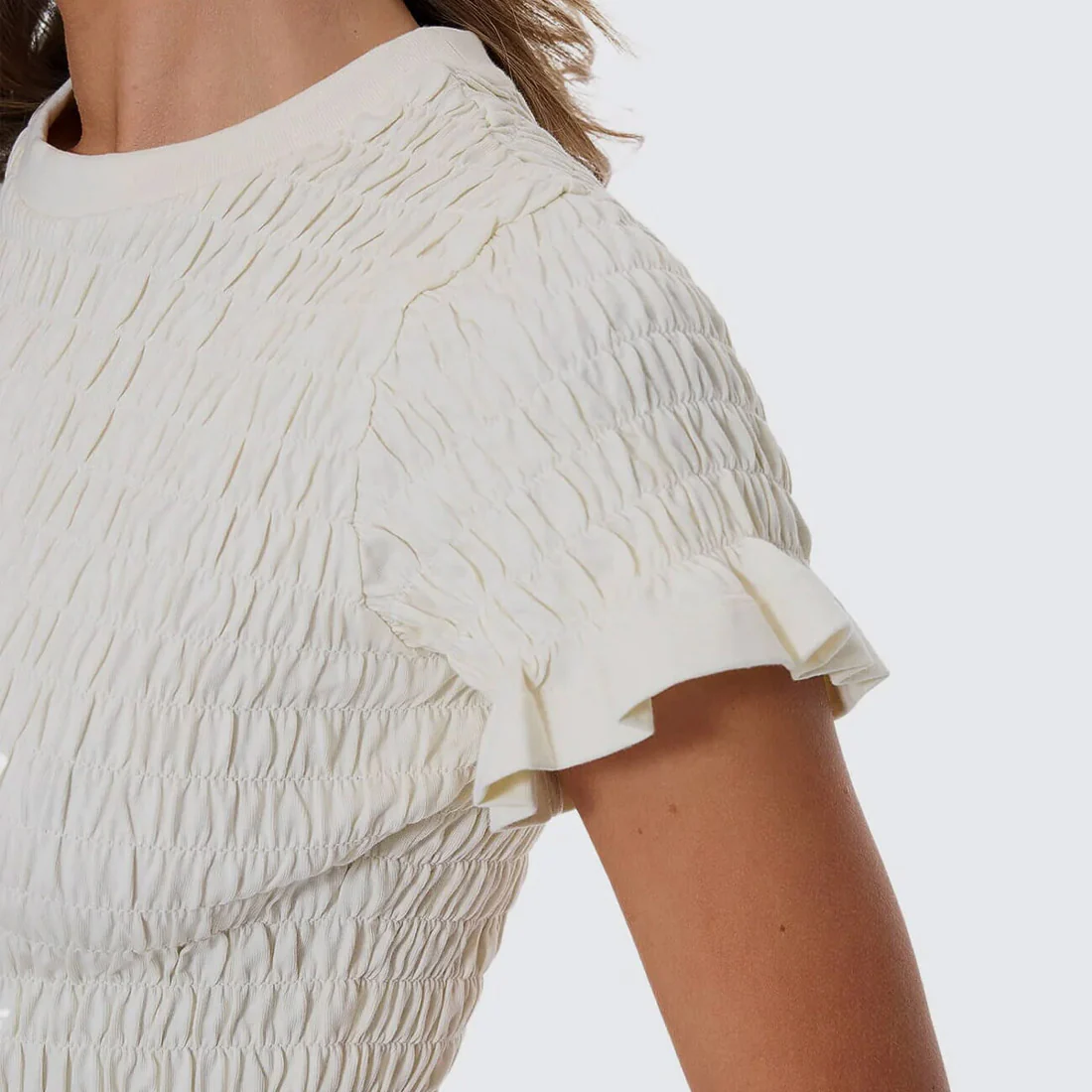 THRILLS Women's Against All Odds Shirred Tee - Butter Cream - Image 3