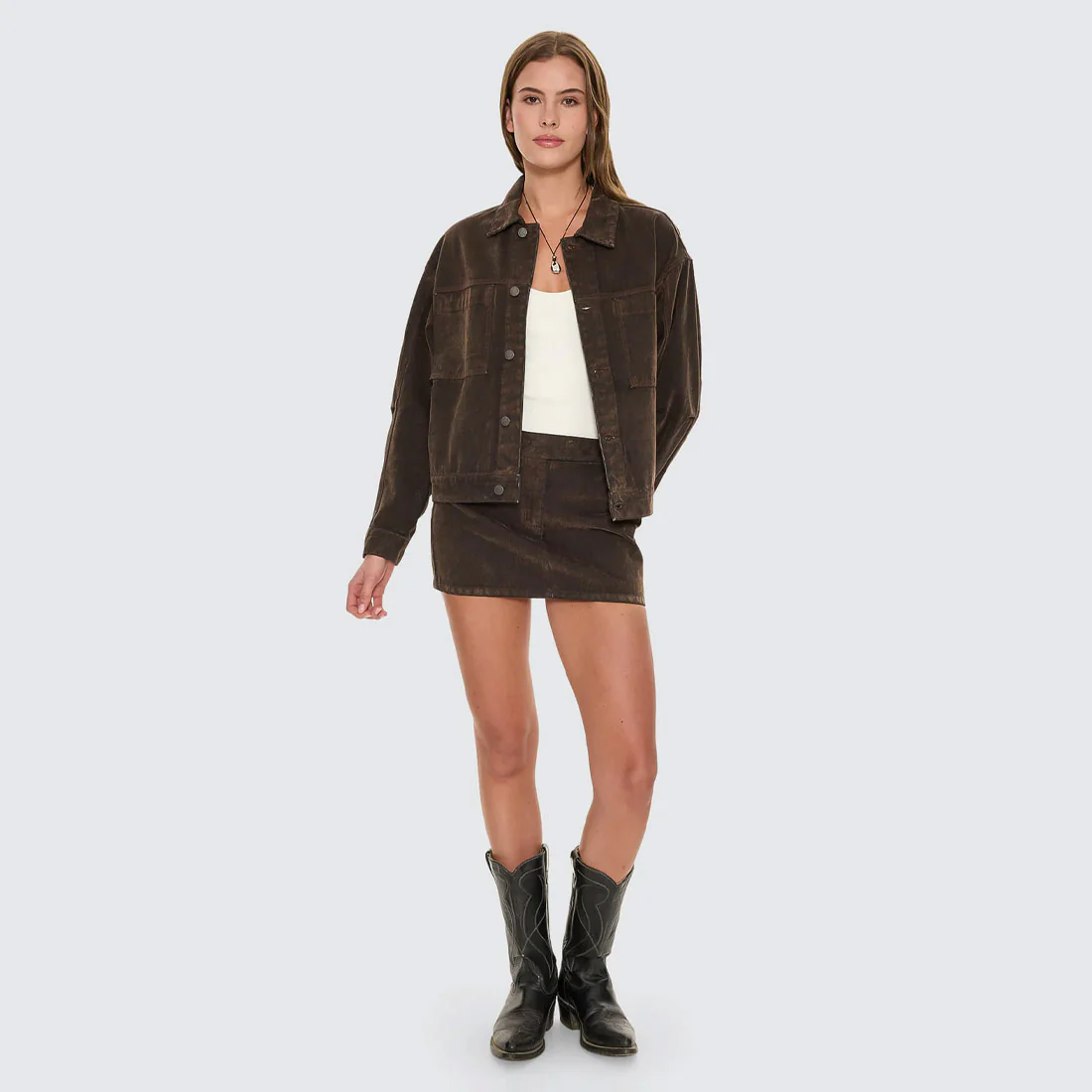 THRILLS Women's Bailey Flocked Jacket - Dark Chocolate - Image 5