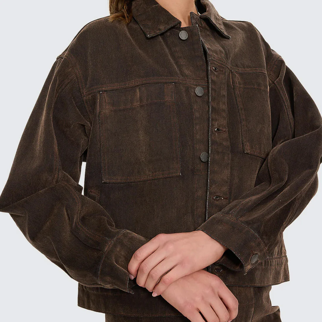 THRILLS Women's Bailey Flocked Jacket - Dark Chocolate - Image 6