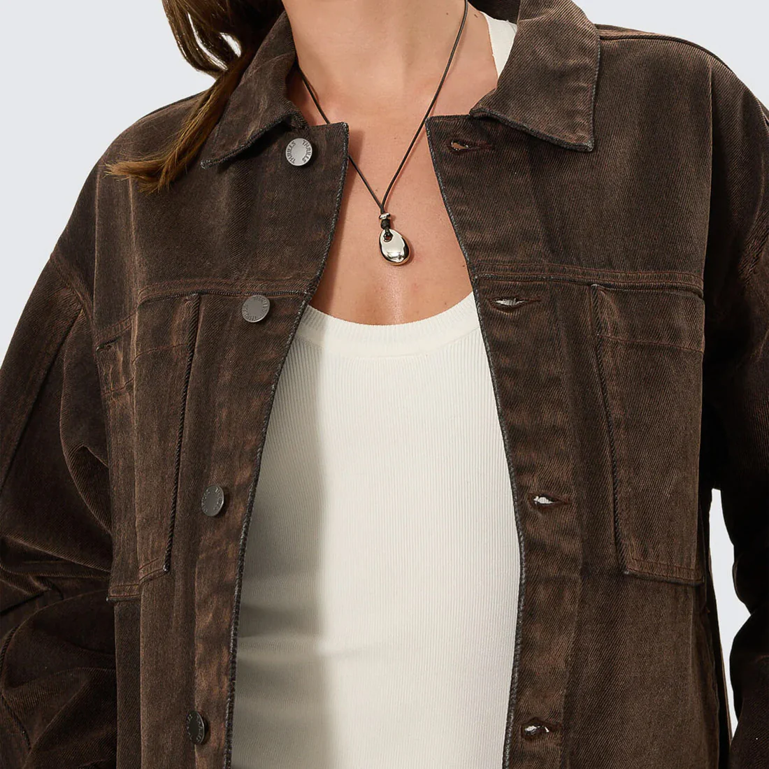 THRILLS Women's Bailey Flocked Jacket - Dark Chocolate - Image 7