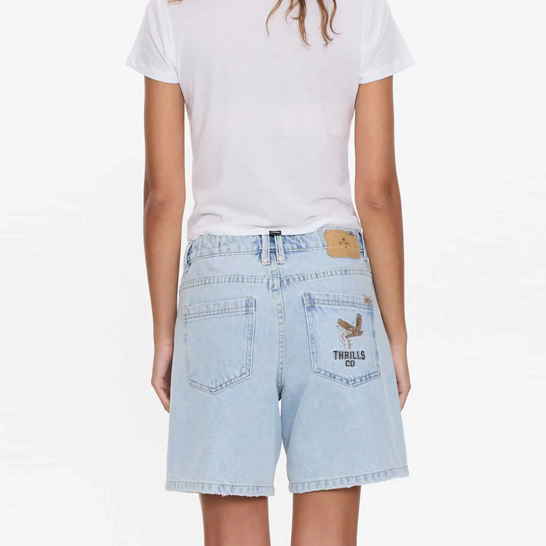 THRILLS Women's Billie Low Rise Baggy Embroidered Short - Serenity Blue - Image 3