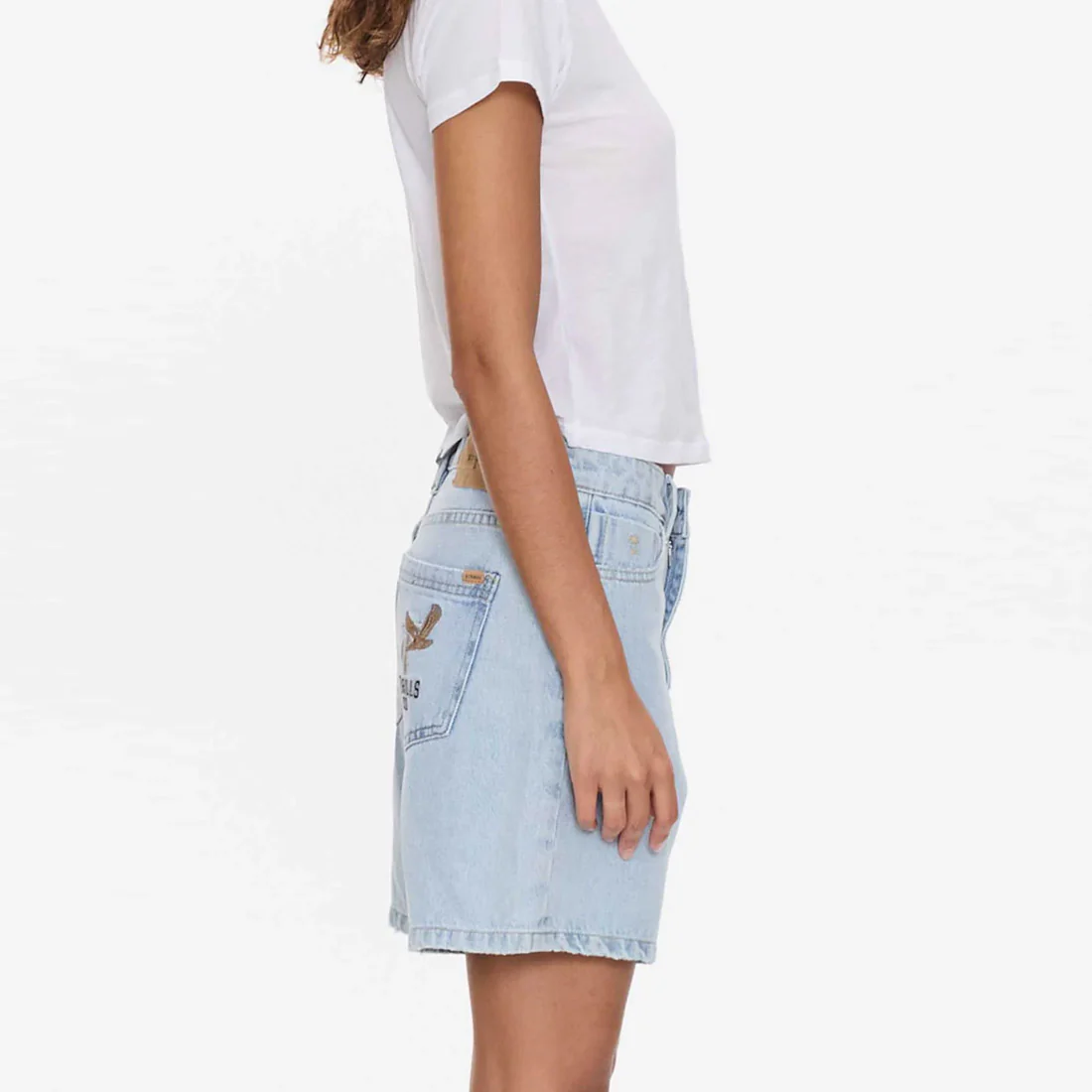 THRILLS Women's Billie Low Rise Baggy Embroidered Short - Serenity Blue - Image 4