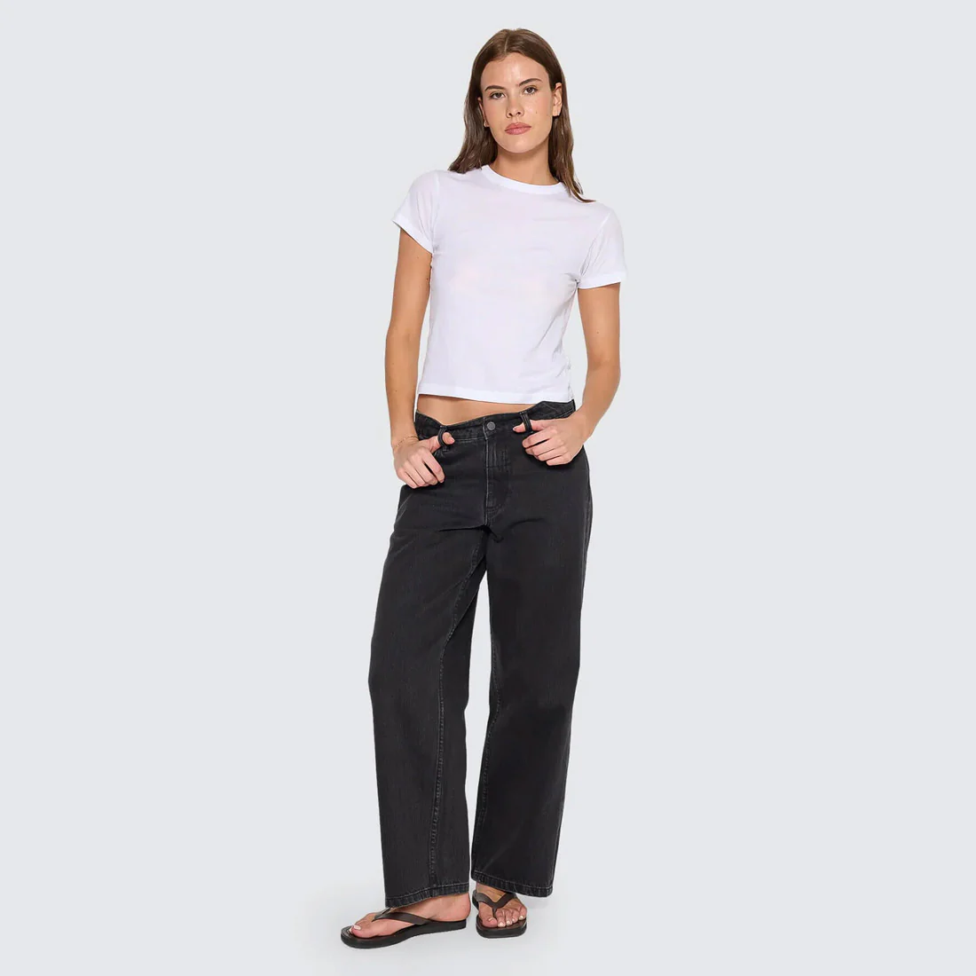 THRILLS Women's Billie Low Rise Baggy Jean - Aged Black - Image 2