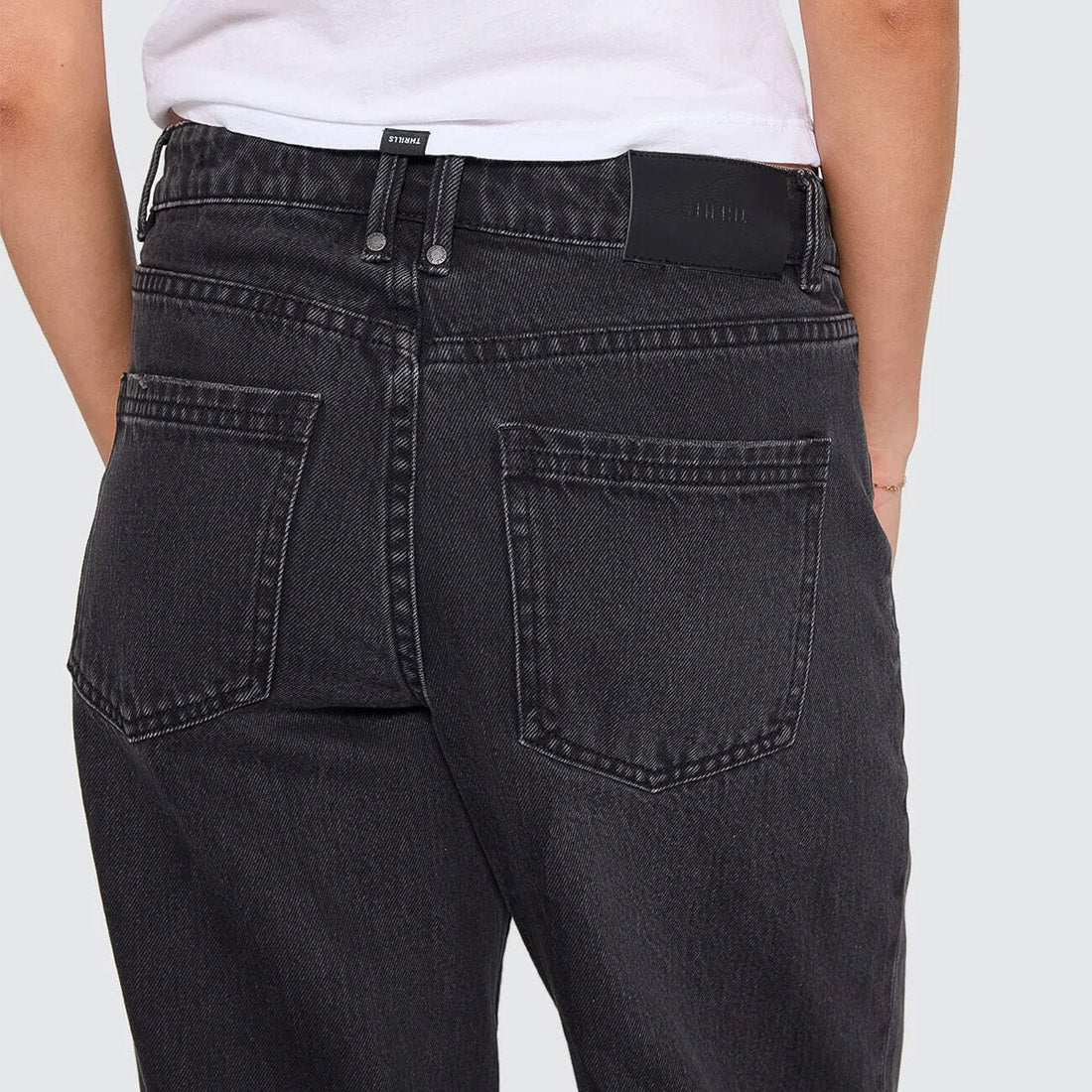 THRILLS Women's Billie Low Rise Baggy Jean - Aged Black - Image 3