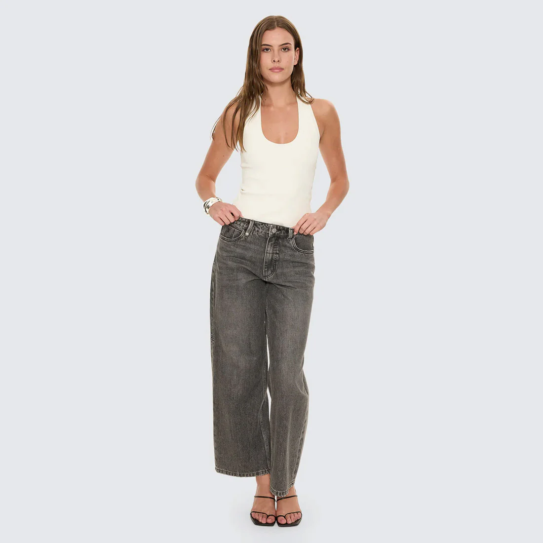 THRILLS Women's Billie Low Rise Baggy Jean - Nighthawk Grey - Image 4