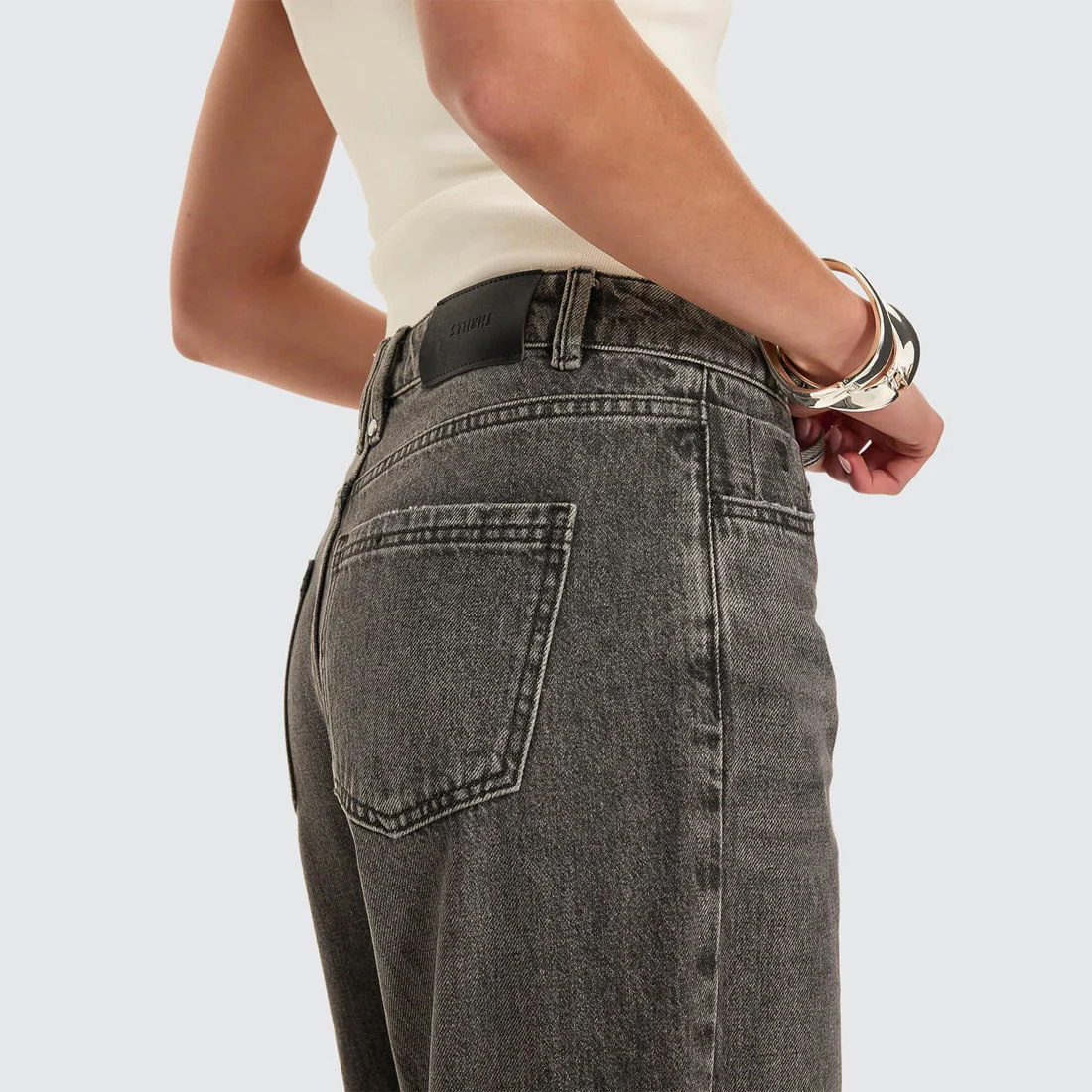 THRILLS Women's Billie Low Rise Baggy Jean - Nighthawk Grey - Image 5