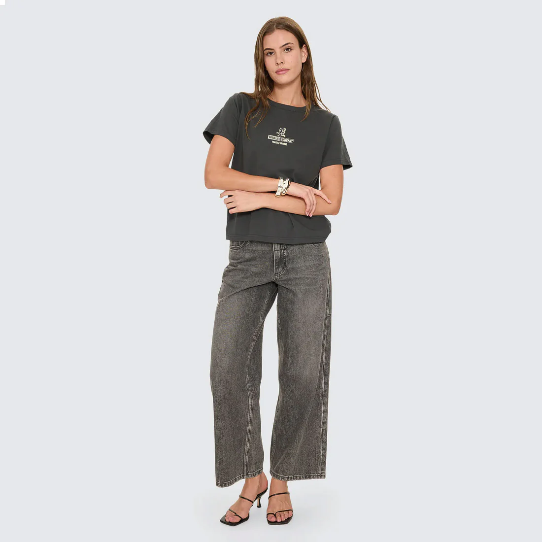 THRILLS Women's Billie Low Rise Baggy Jean - Nighthawk Grey - Image 7