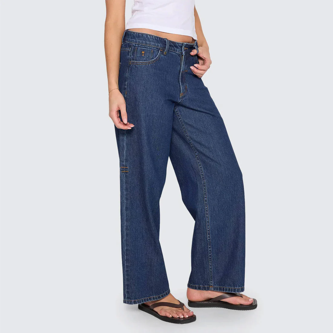 THRILLS Women's Billie Low Rise Baggy Jean - Rinsed Ink - Image 5