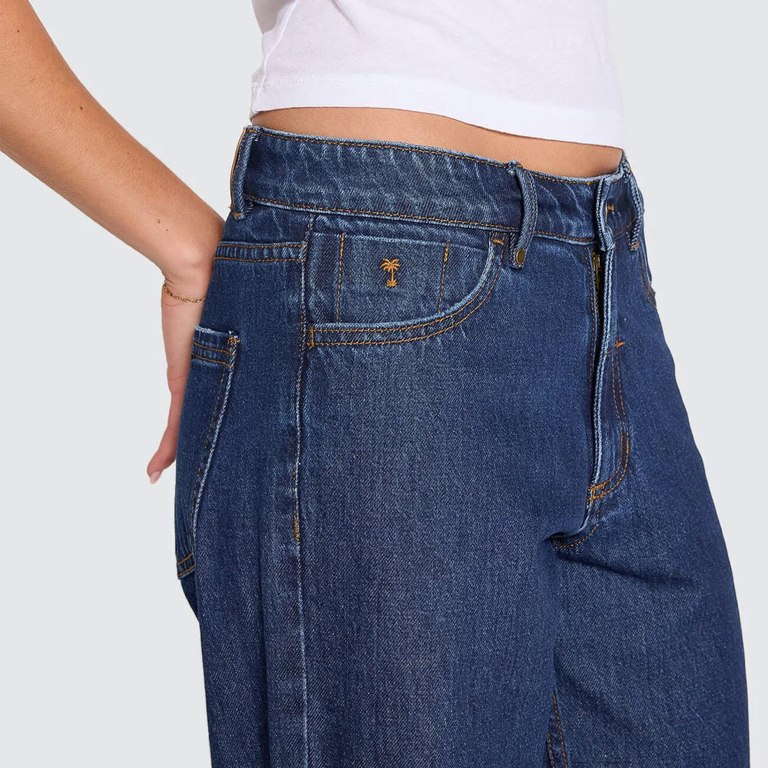 THRILLS Women's Billie Low Rise Baggy Jean - Rinsed Ink - Image 7