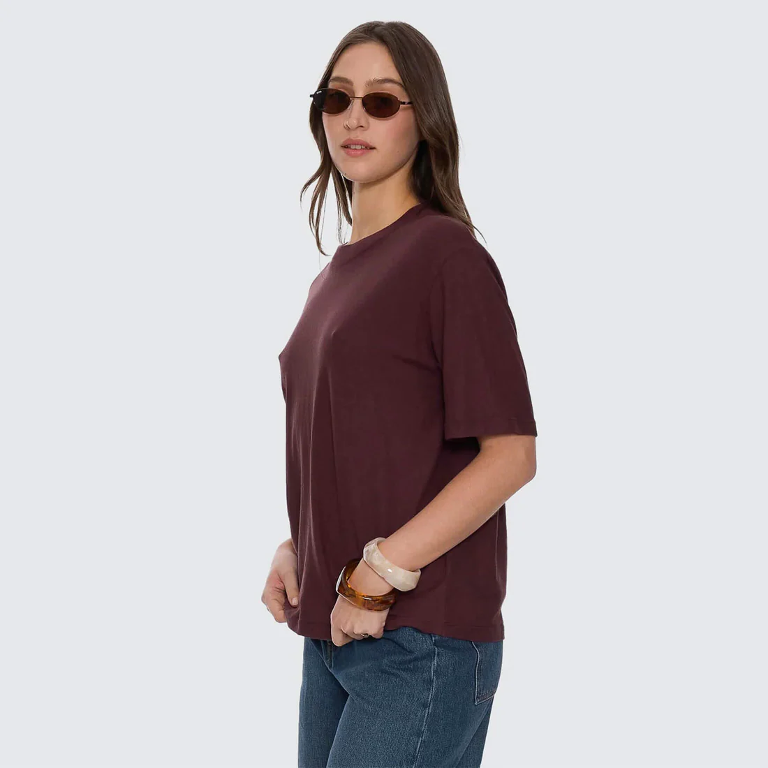 THRILLS Women's Hemp Square Tee - Bitter Chocolate - Image 3