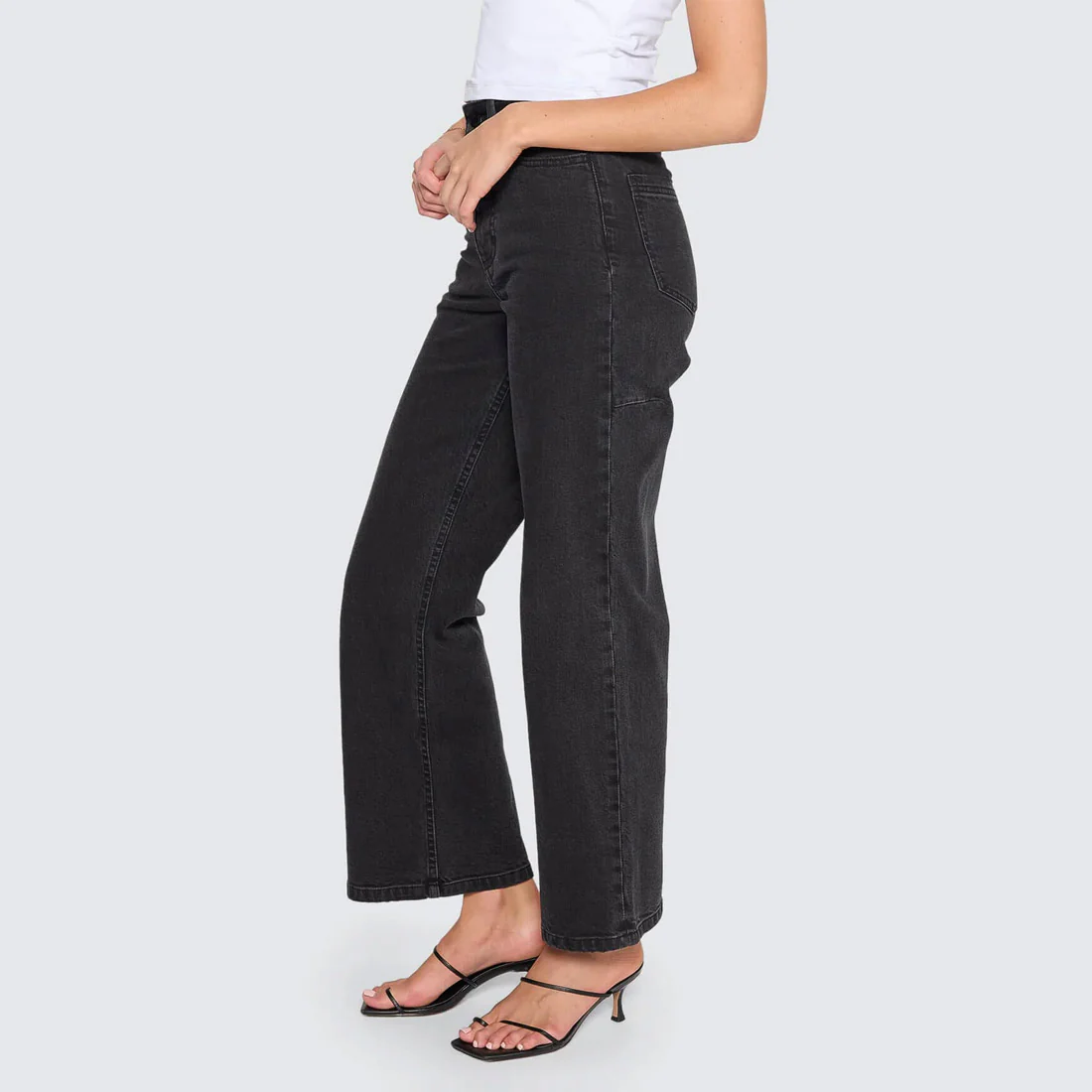 THRILLS Women's Holly High Rise Stretch Wide Jean - Aged Black - Image 2