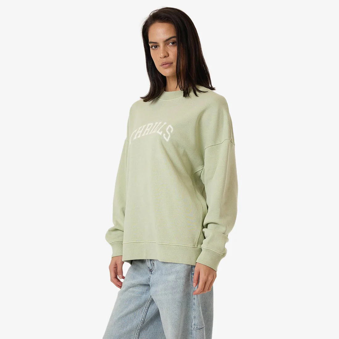 THRILLS Women's Line Up Cocoon Panel Crew - Mist Green - Image 4