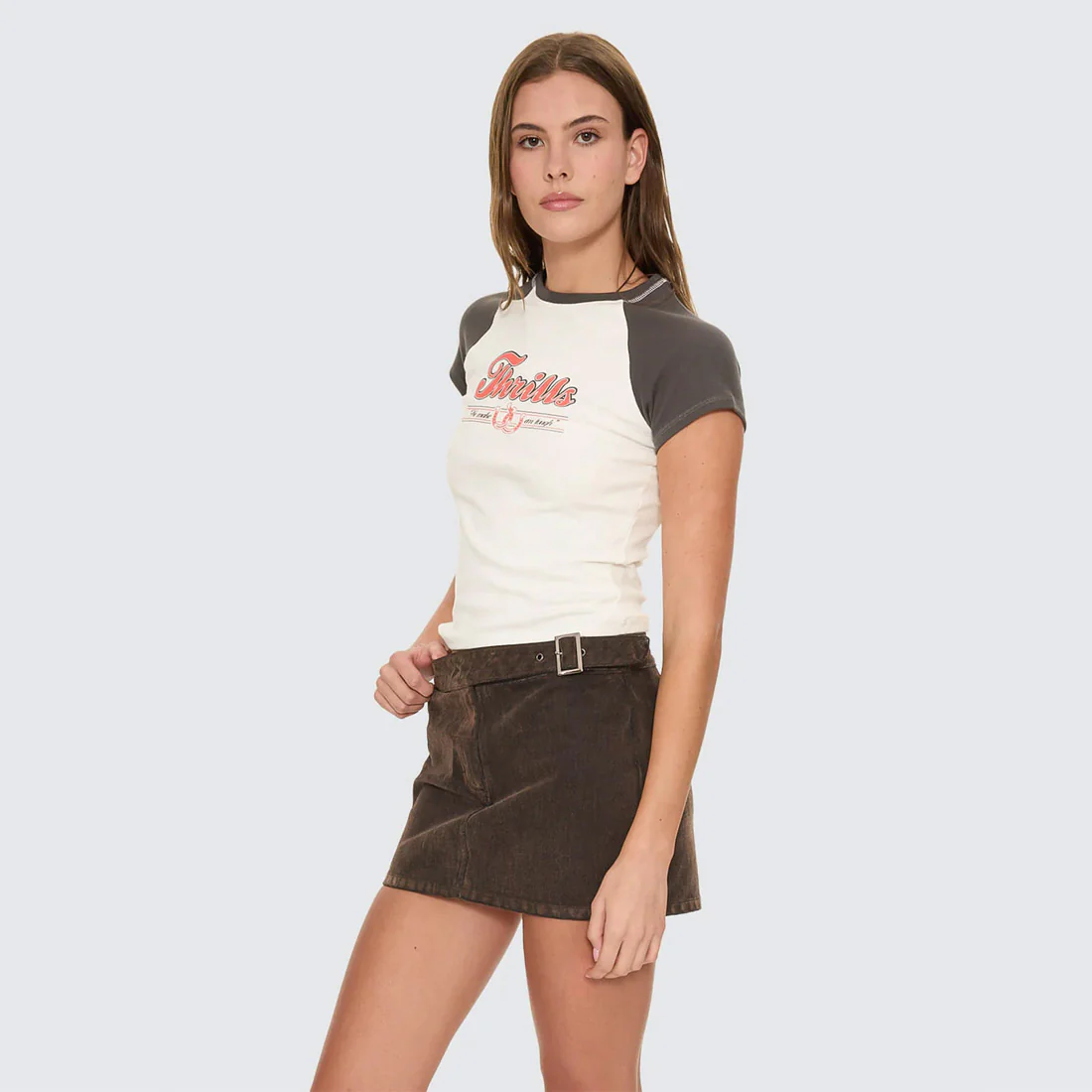 THRILLS Women's Make Em Tough Raglan Club Tee - Dirty White - Image 2