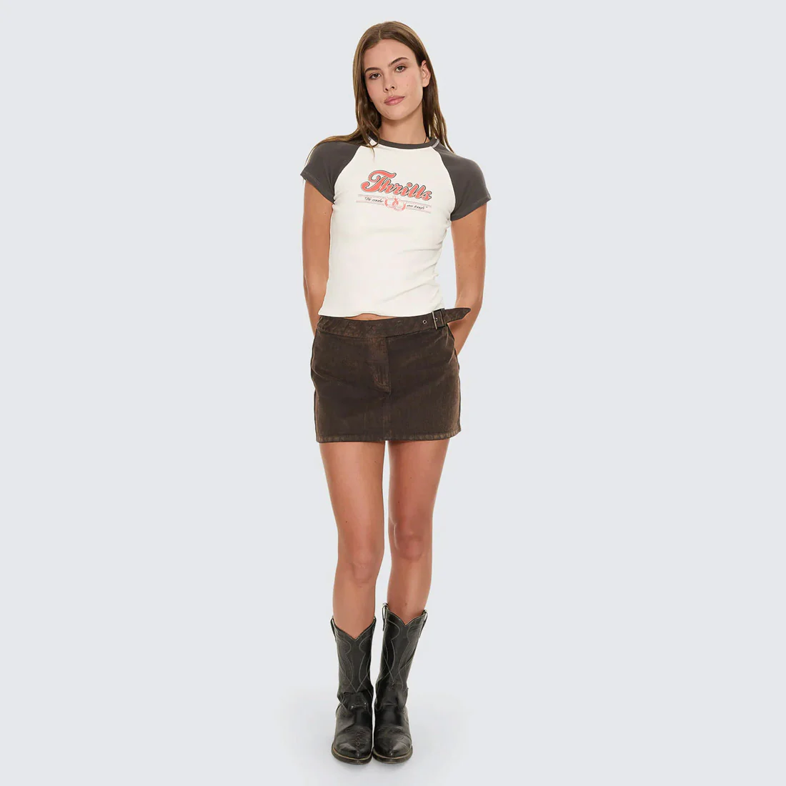 THRILLS Women's Make Em Tough Raglan Club Tee - Dirty White - Image 3