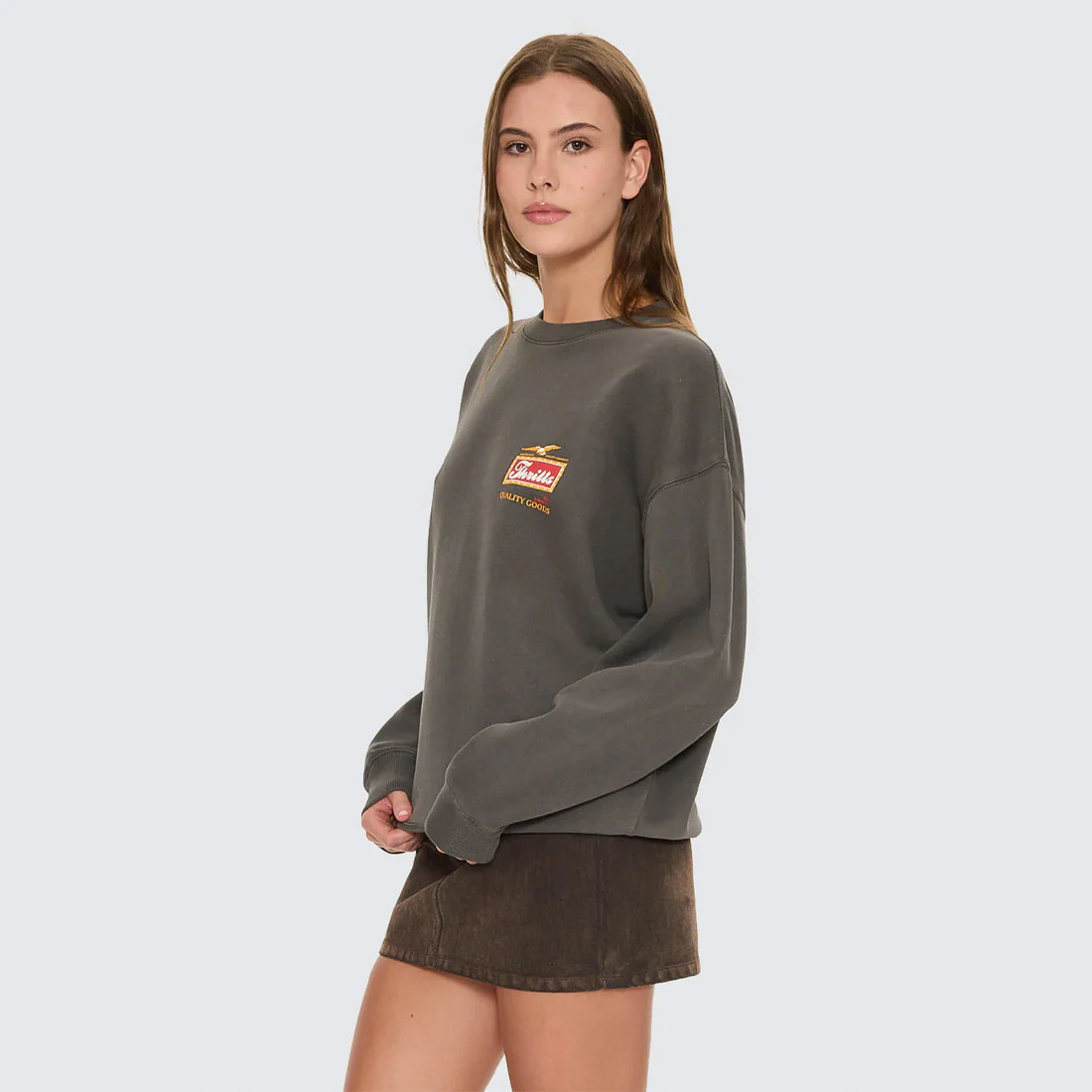 THRILLS Women's Make Em Tough Slouch Crew - Merch Black - Image 2