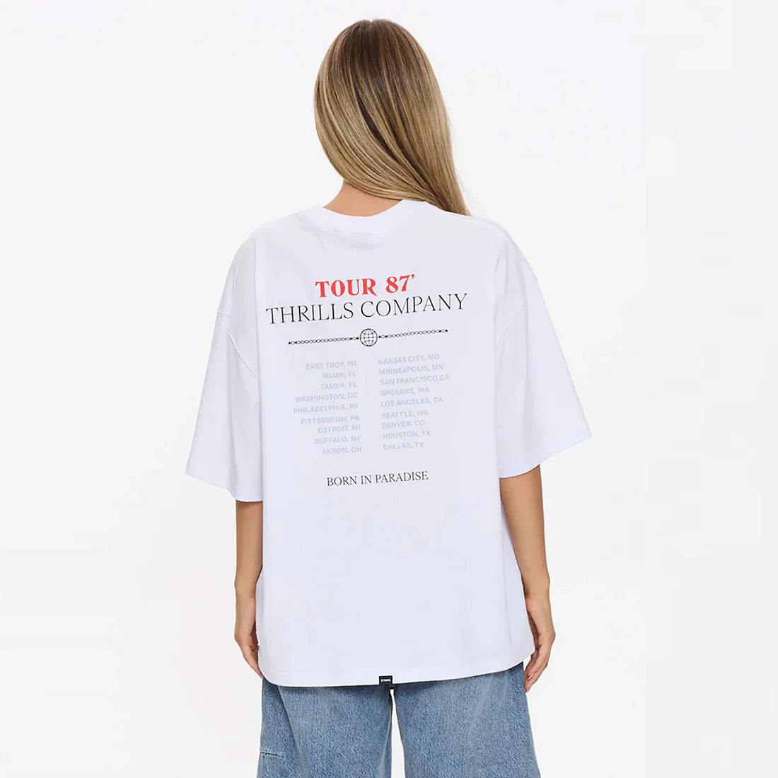 THRILLS Women's Metal & Dust Oversized Tee - White - Image 2