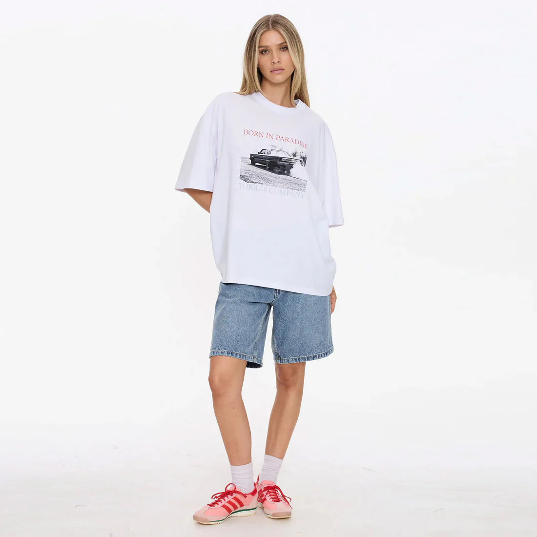 THRILLS Women's Metal & Dust Oversized Tee - White - Image 4