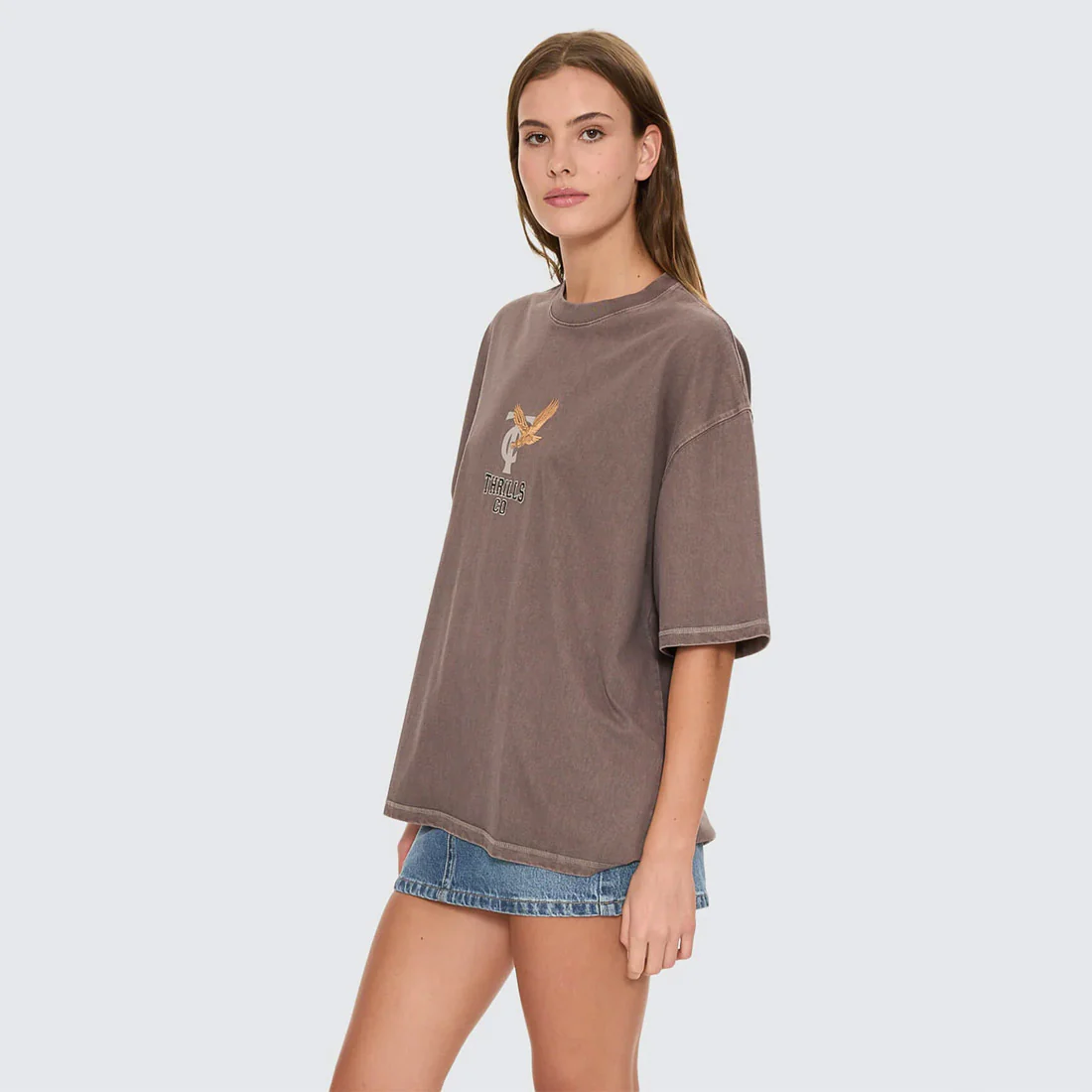 THRILLS Women's Take It Easy Oversized Tee - Clay Smoke - Image 2