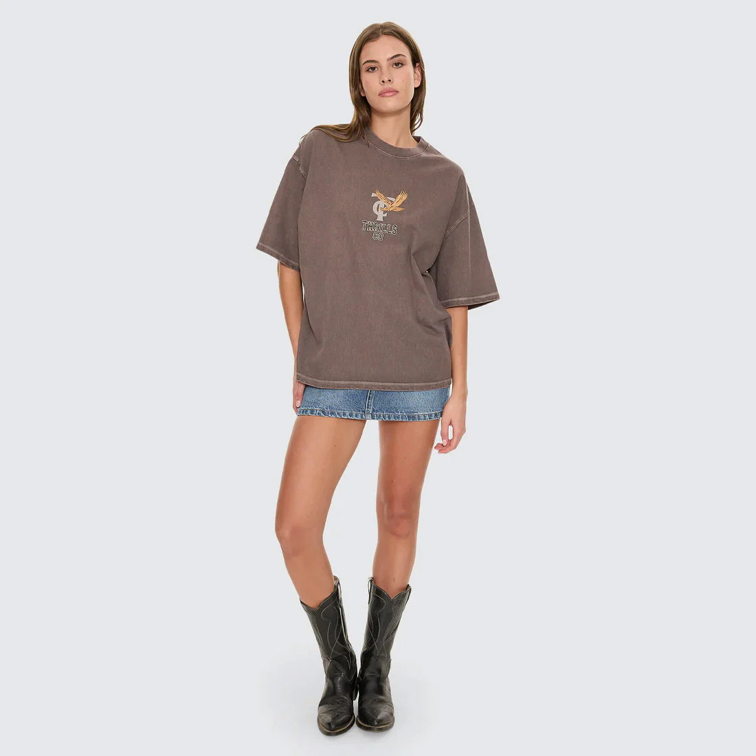 THRILLS Women's Take It Easy Oversized Tee - Clay Smoke - Image 5