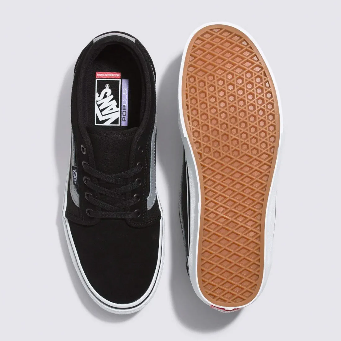 VANS Chukka Low Sidestripe - Black/Gray/White - Image 3
