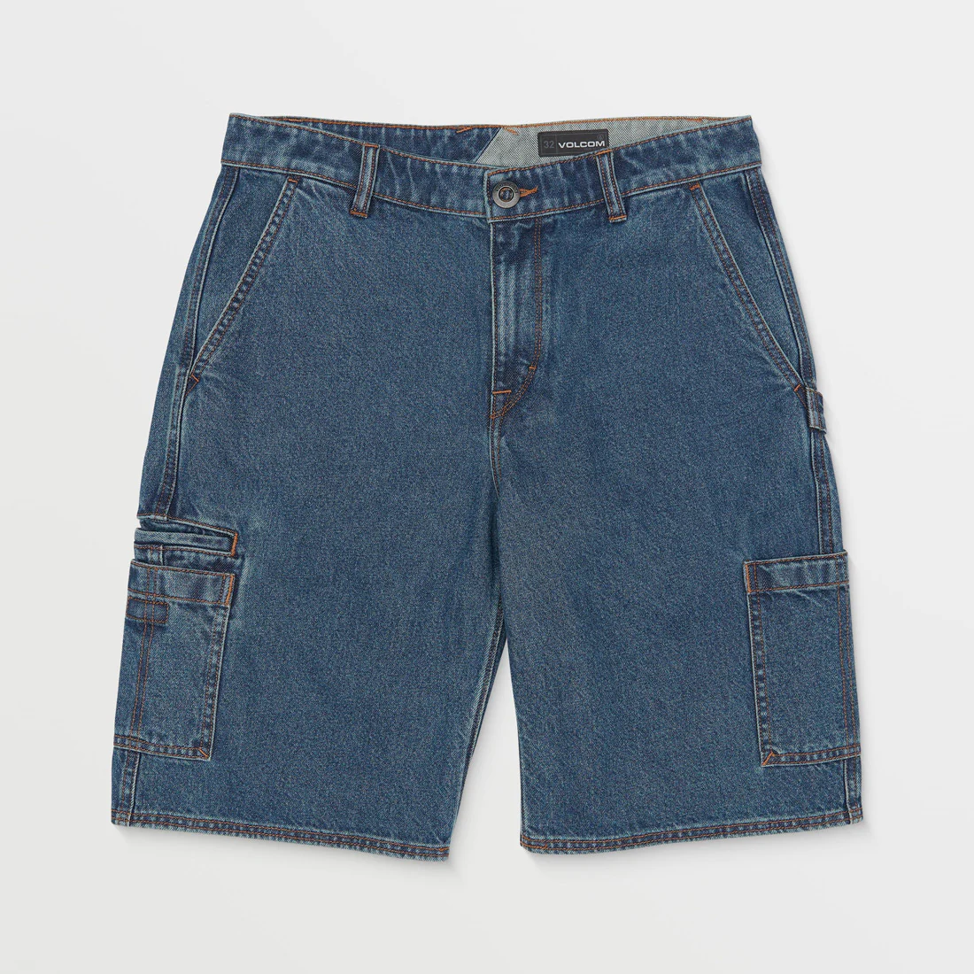 VOLCOM 1991 Utility Denim 23" Shorts - Indigo Ridge Wash - Image 6