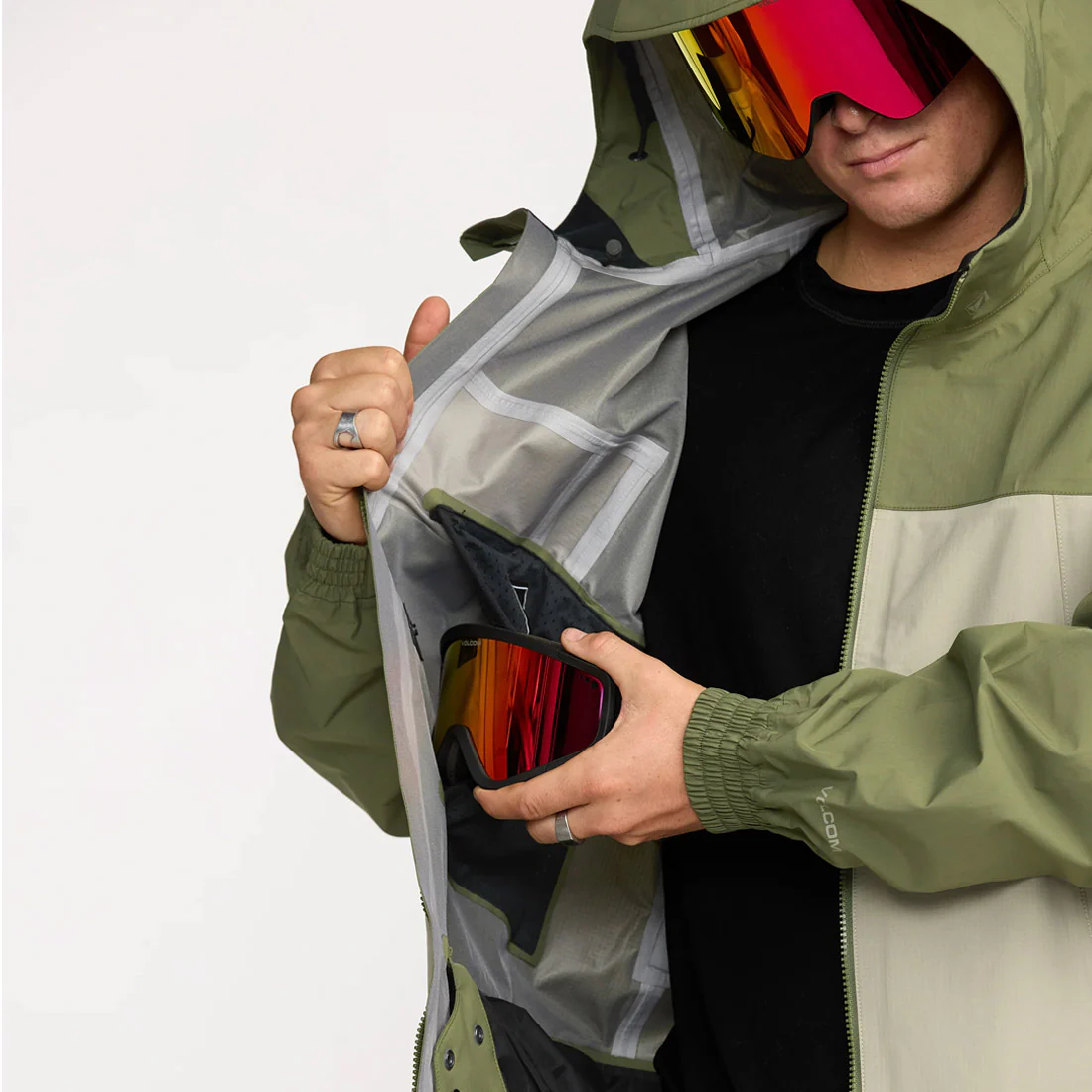 VOLCOM Arthur 3L Jacket 2026 - Dark Olive - Image 4