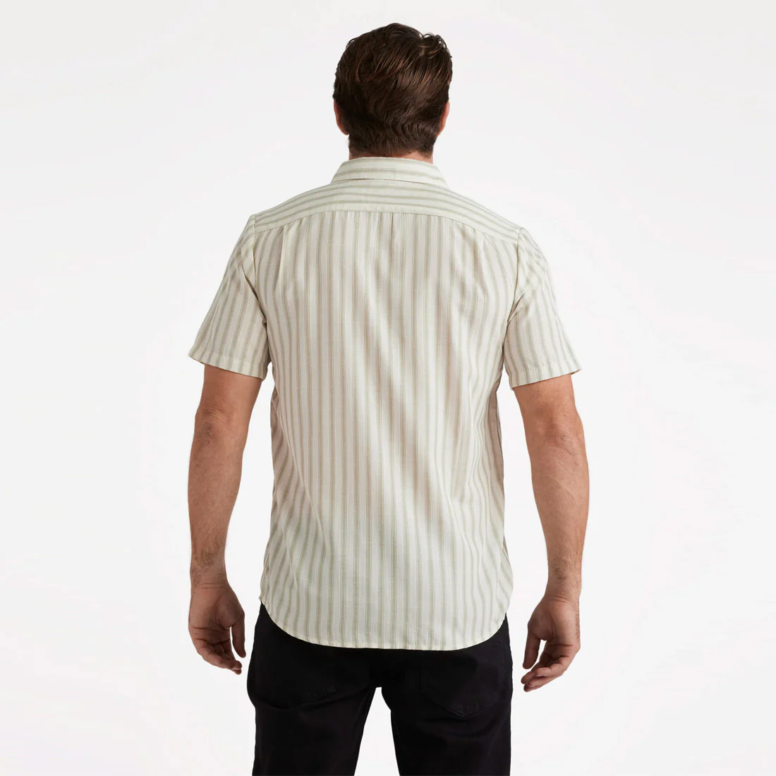 VOLCOM Arvostripe Woven Short Sleeve Shirt - Dirty White - Image 2