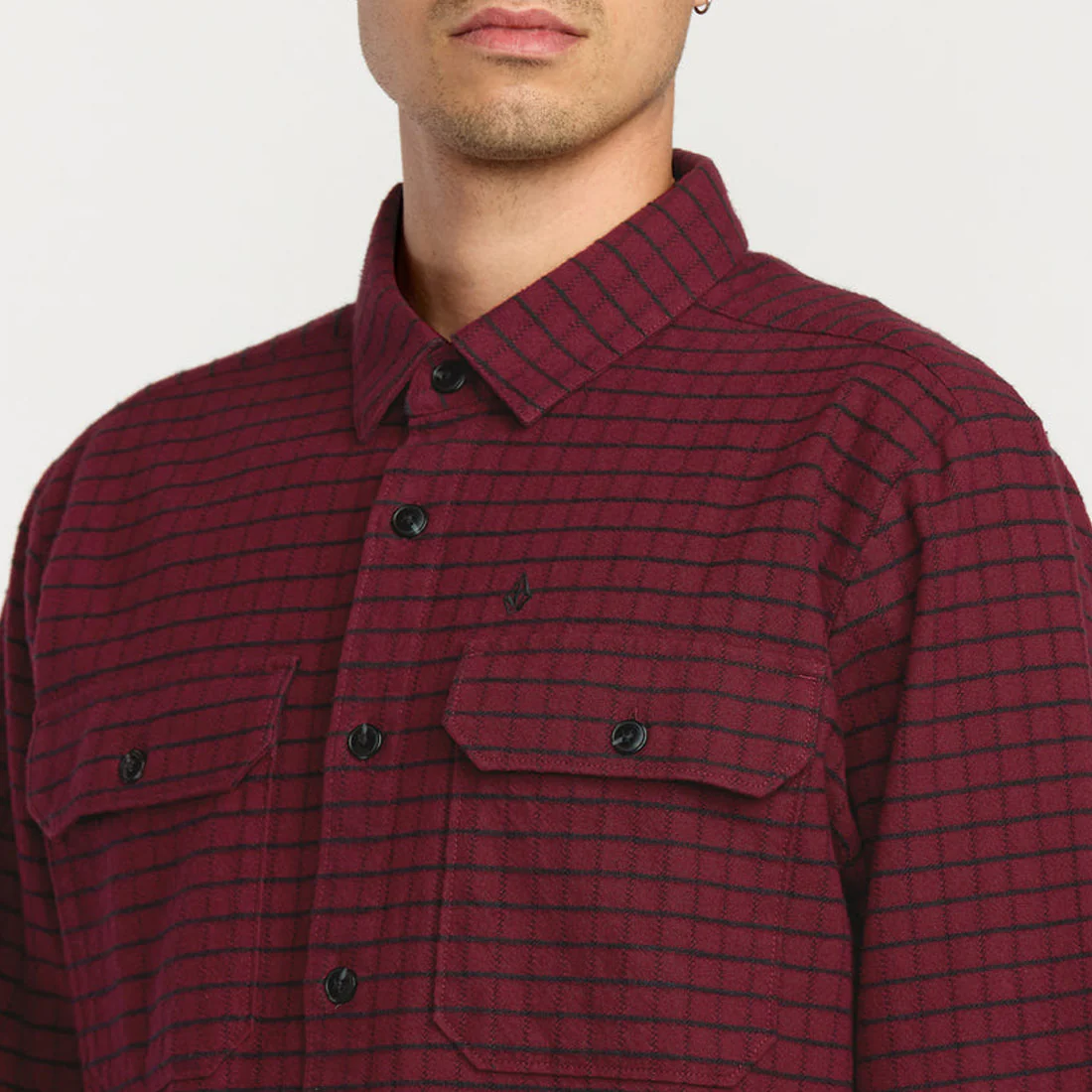 VOLCOM Augustone Shirt - Merlot - Image 4