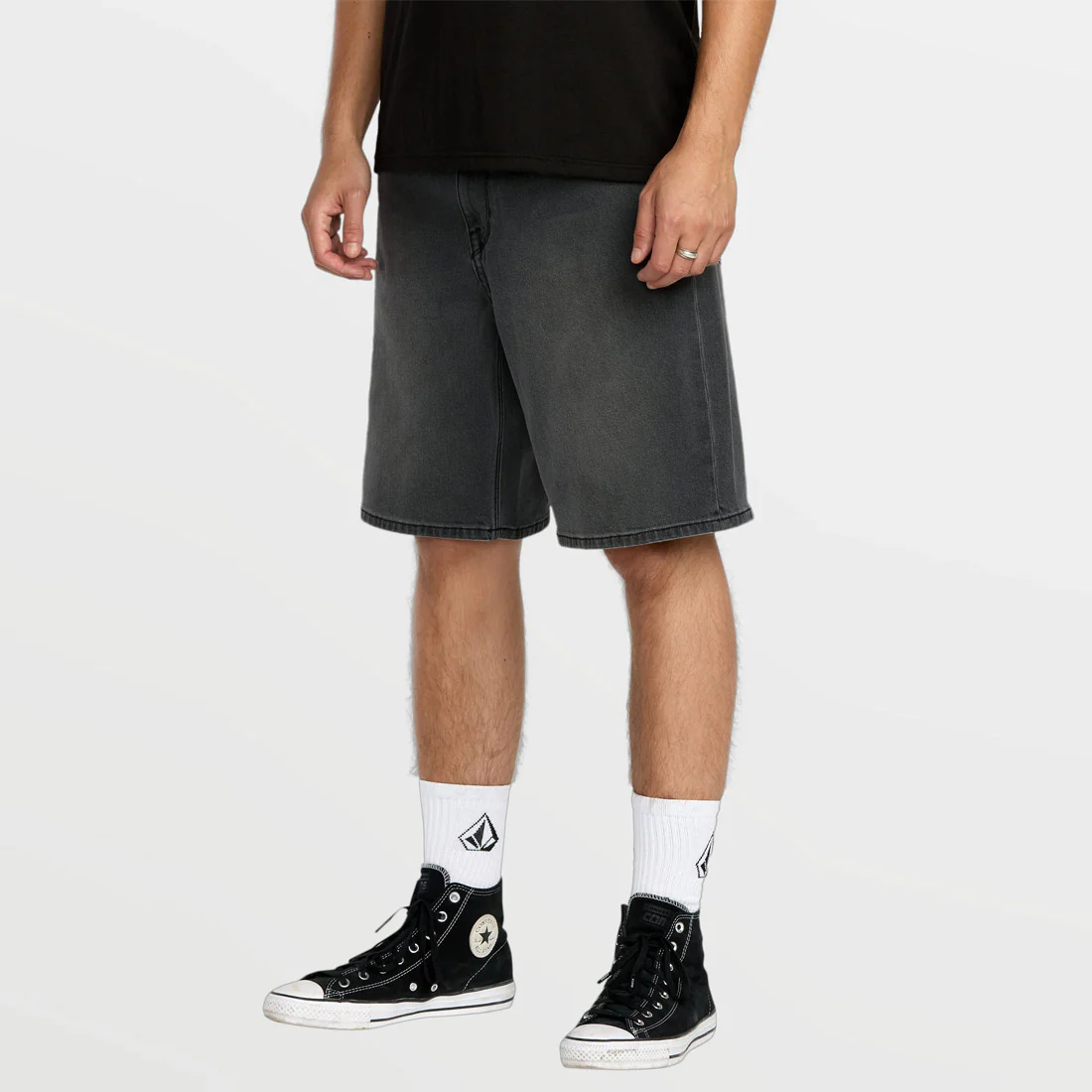 VOLCOM Billow Denim 22" Shorts - Concrete - Image 2