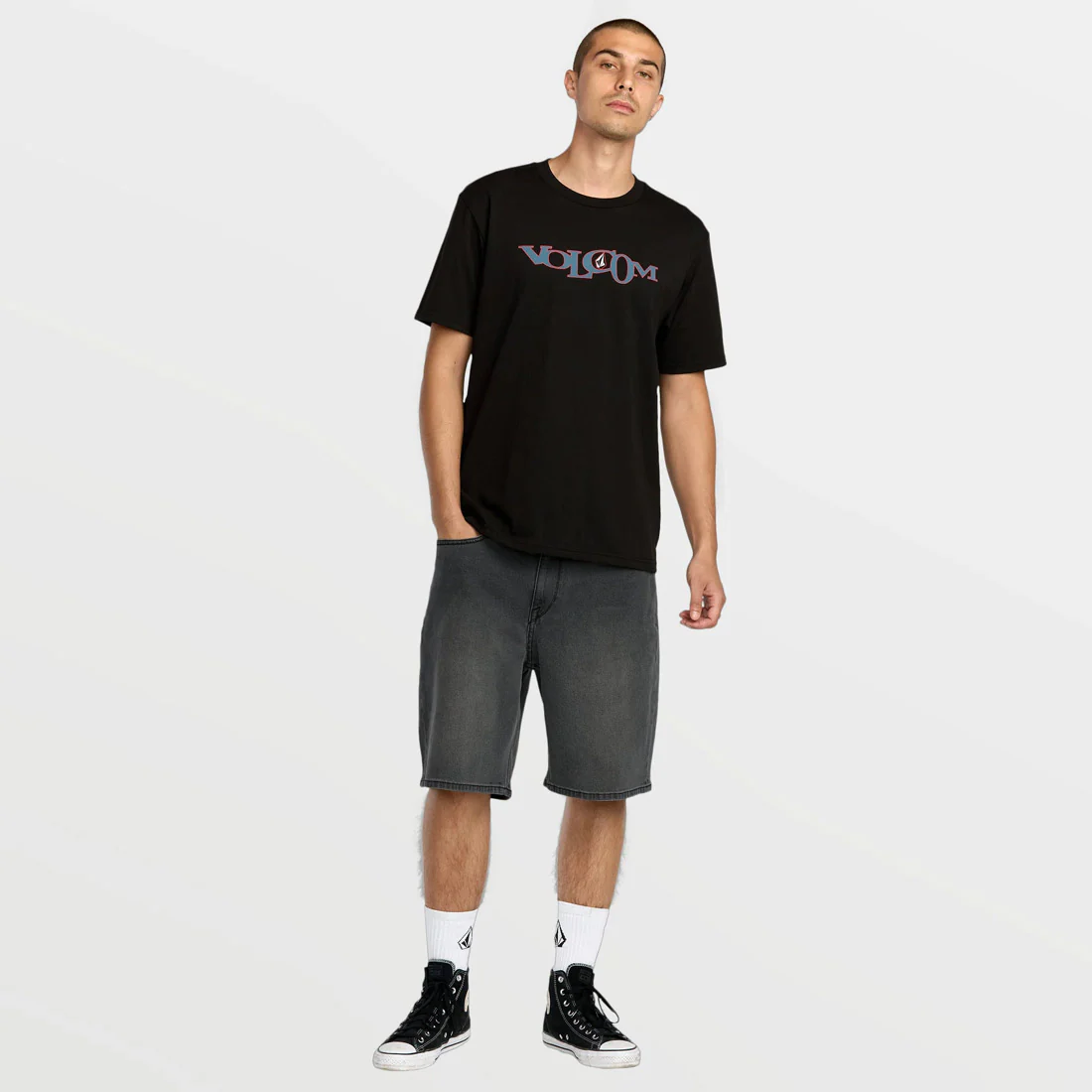 VOLCOM Billow Denim 22" Shorts - Concrete - Image 5