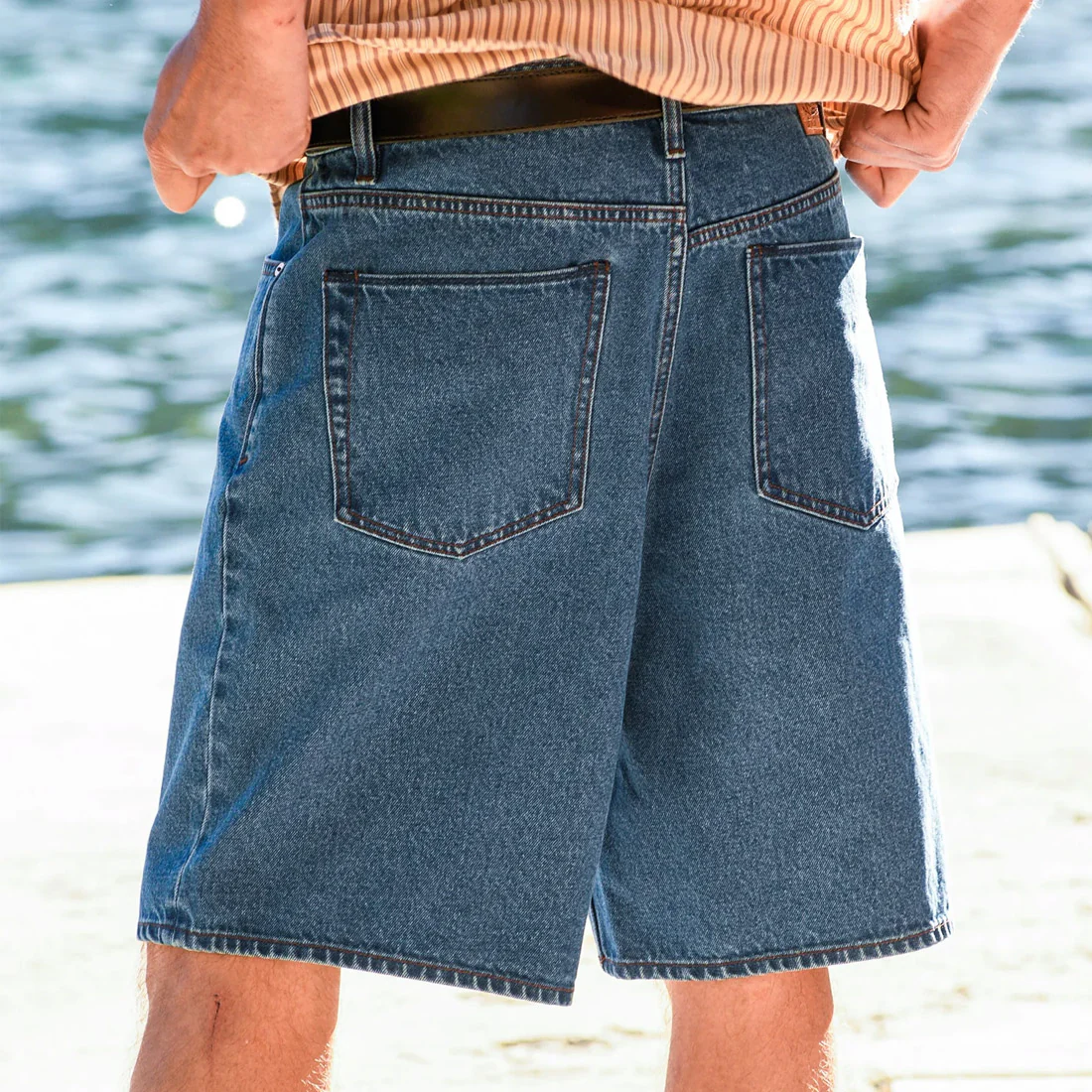 VOLCOM Billow Denim Short - Oliver Mid Blue - Image 2