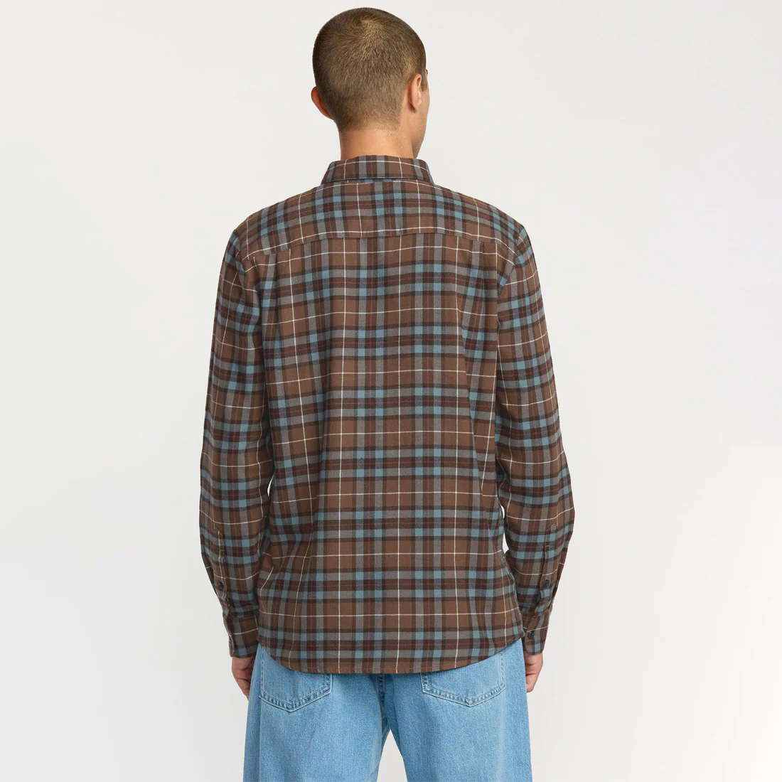 VOLCOM Caden Plaid Shirt - Brown Stone - Image 2
